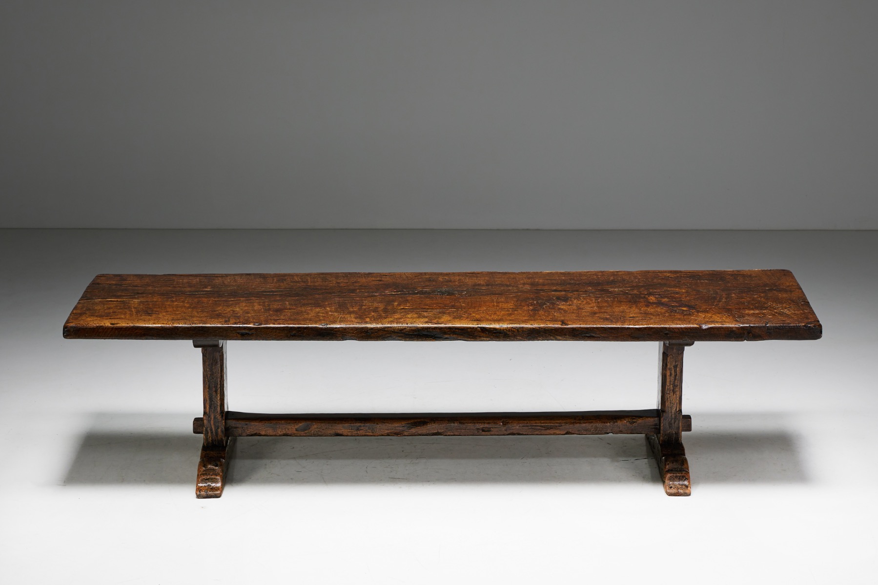 Brutalist Rustic Dining Table - Early 20th Century
