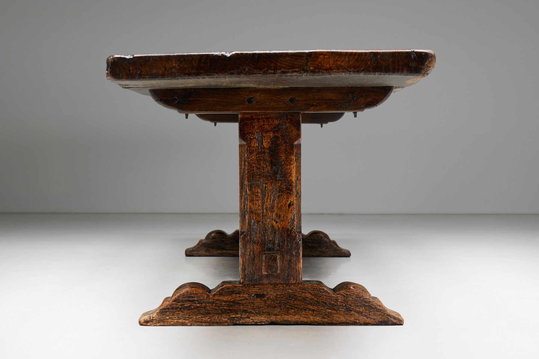 Brutalist Rustic Dining Table - Early 20th Century