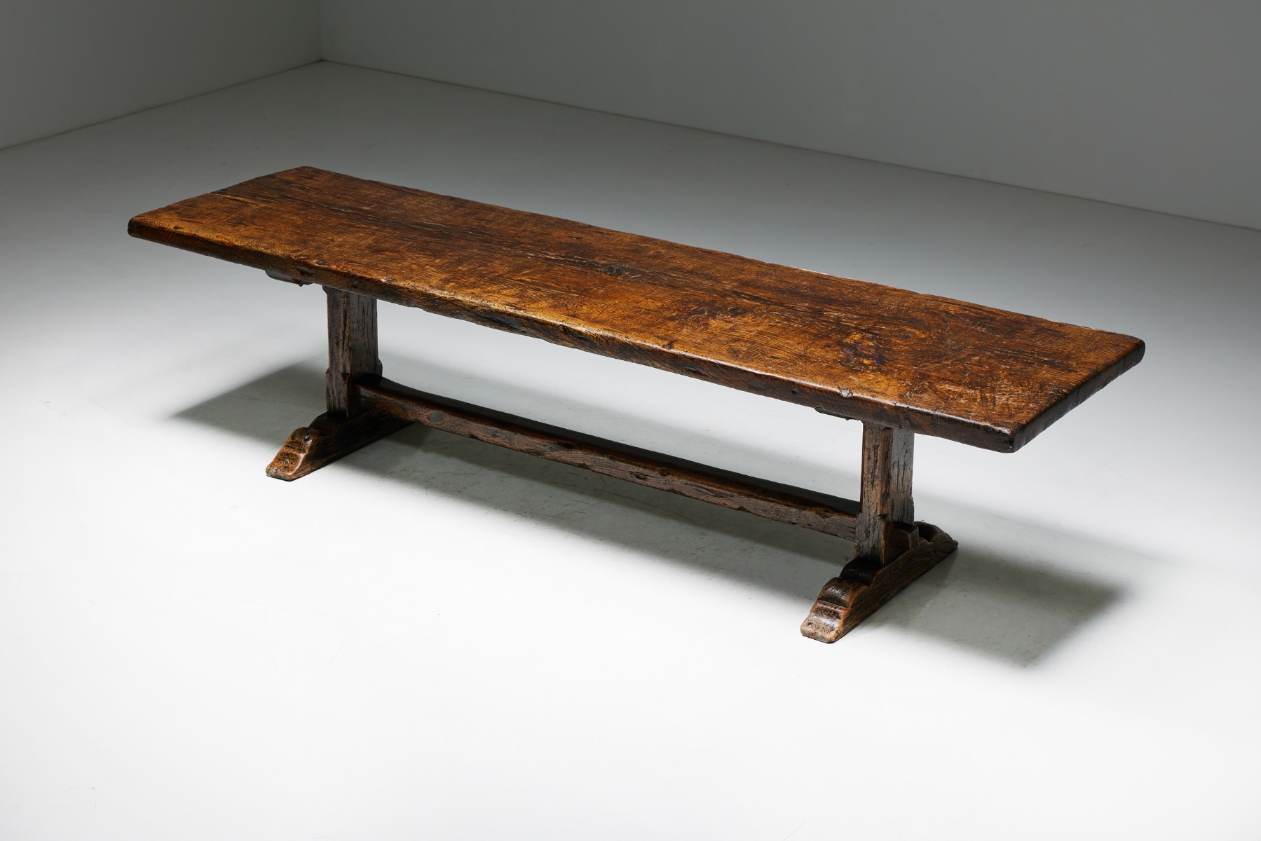 Brutalist Rustic Dining Table - Early 20th Century