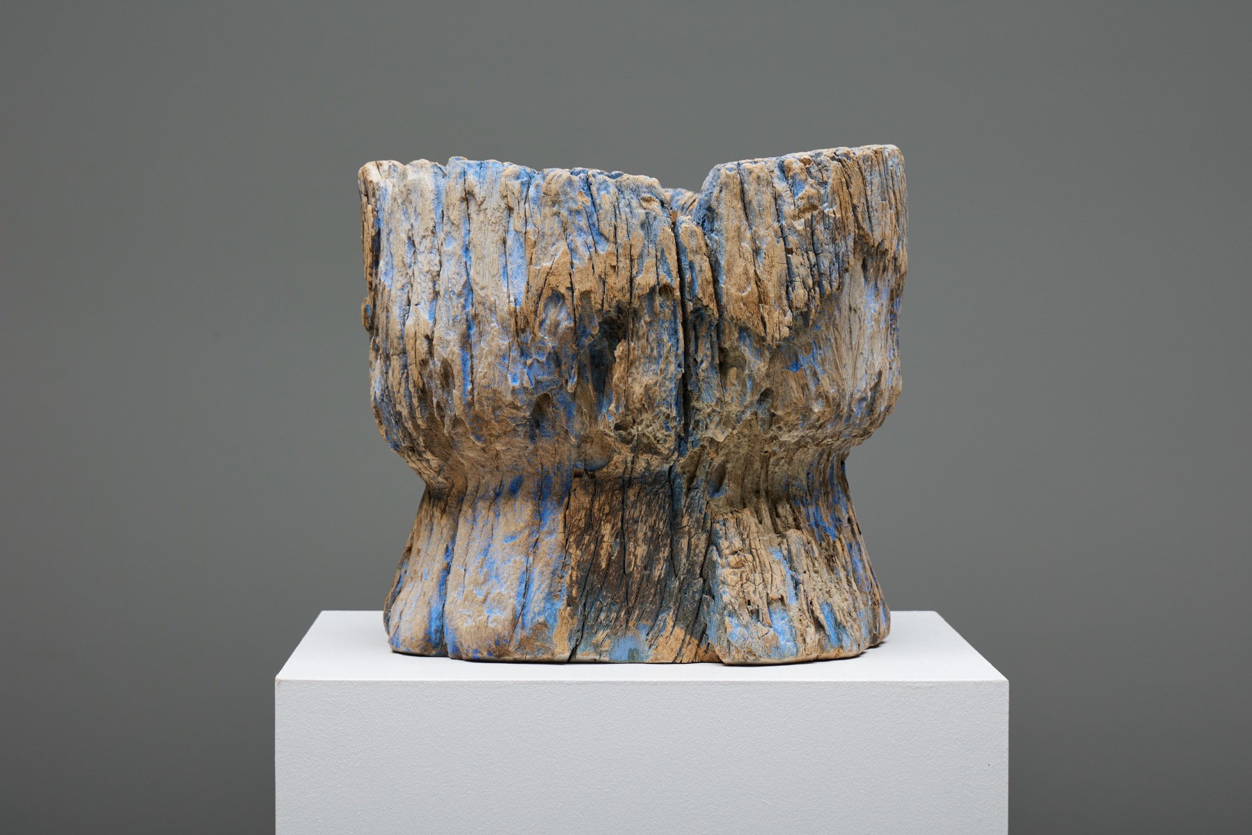 Rustic Brutalist Wooden Mortars - 20th Century
