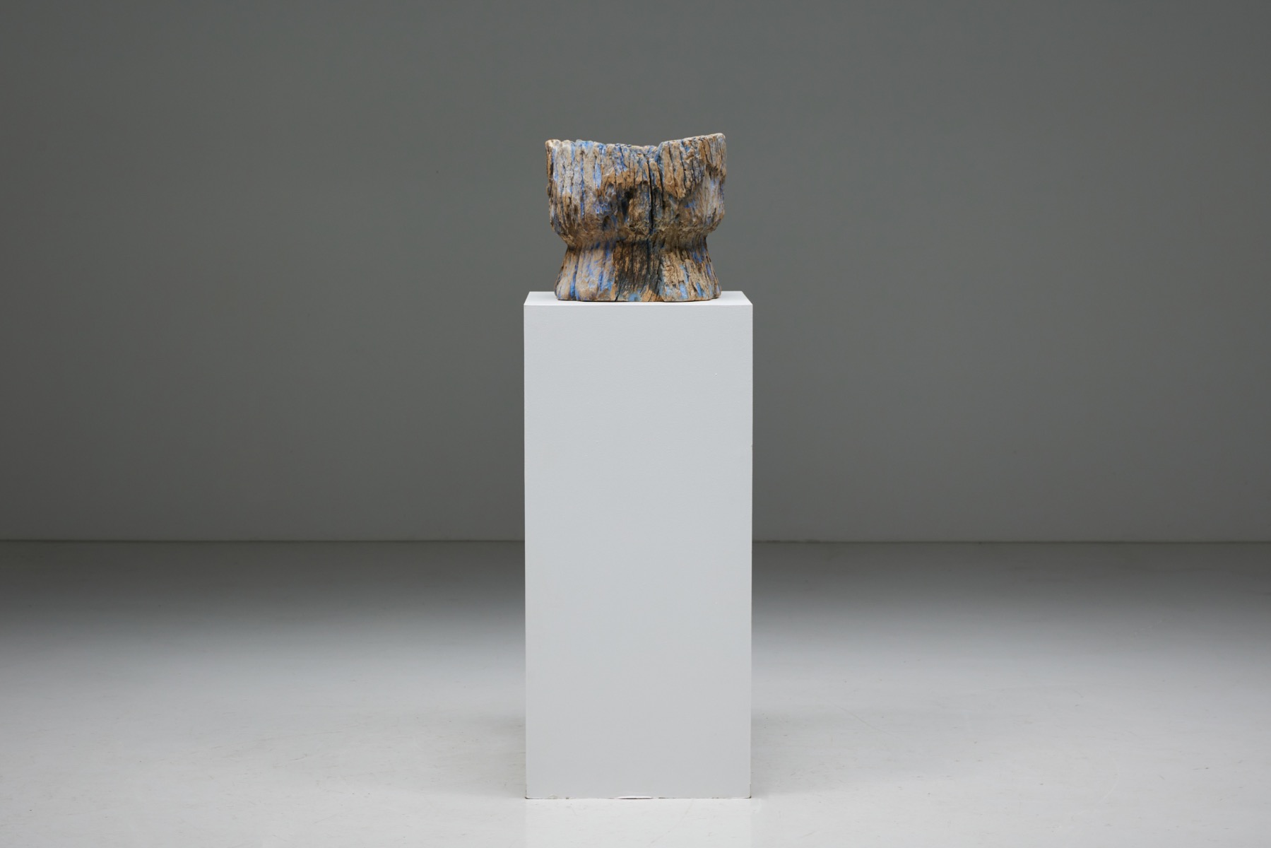 Rustic Brutalist Wooden Mortars - 20th Century