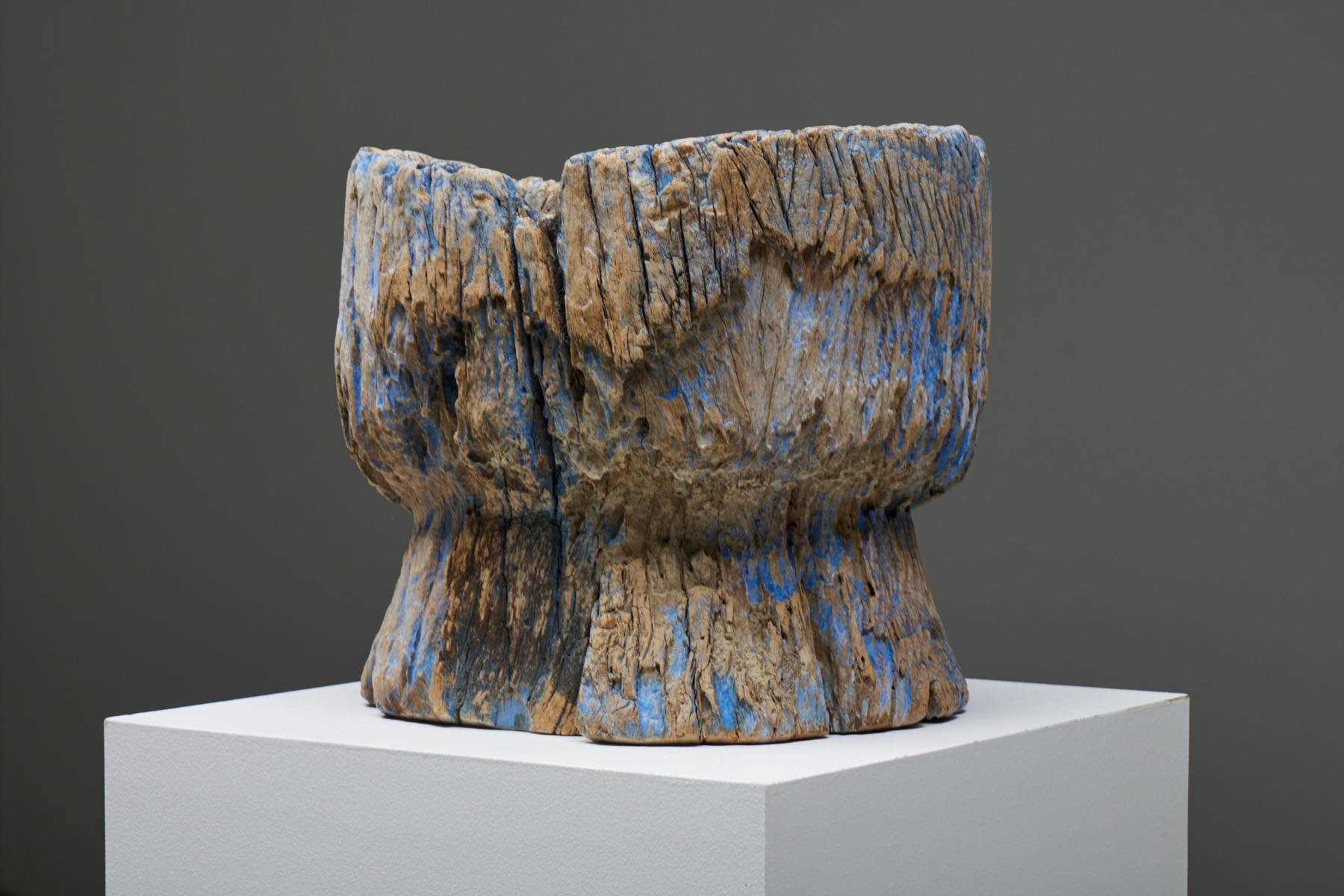 Rustic Brutalist Wooden Mortars - 20th Century