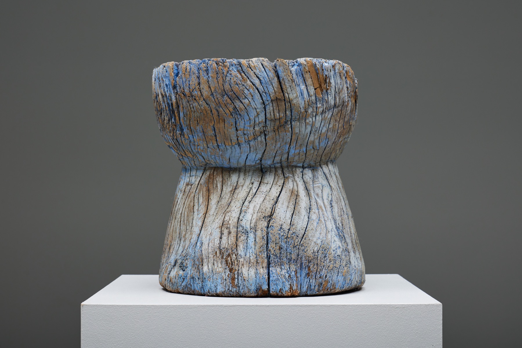 Rustic Brutalist Wooden Mortars - 20th Century