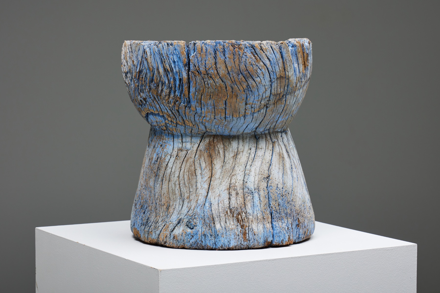 Rustic Brutalist Wooden Mortars - 20th Century