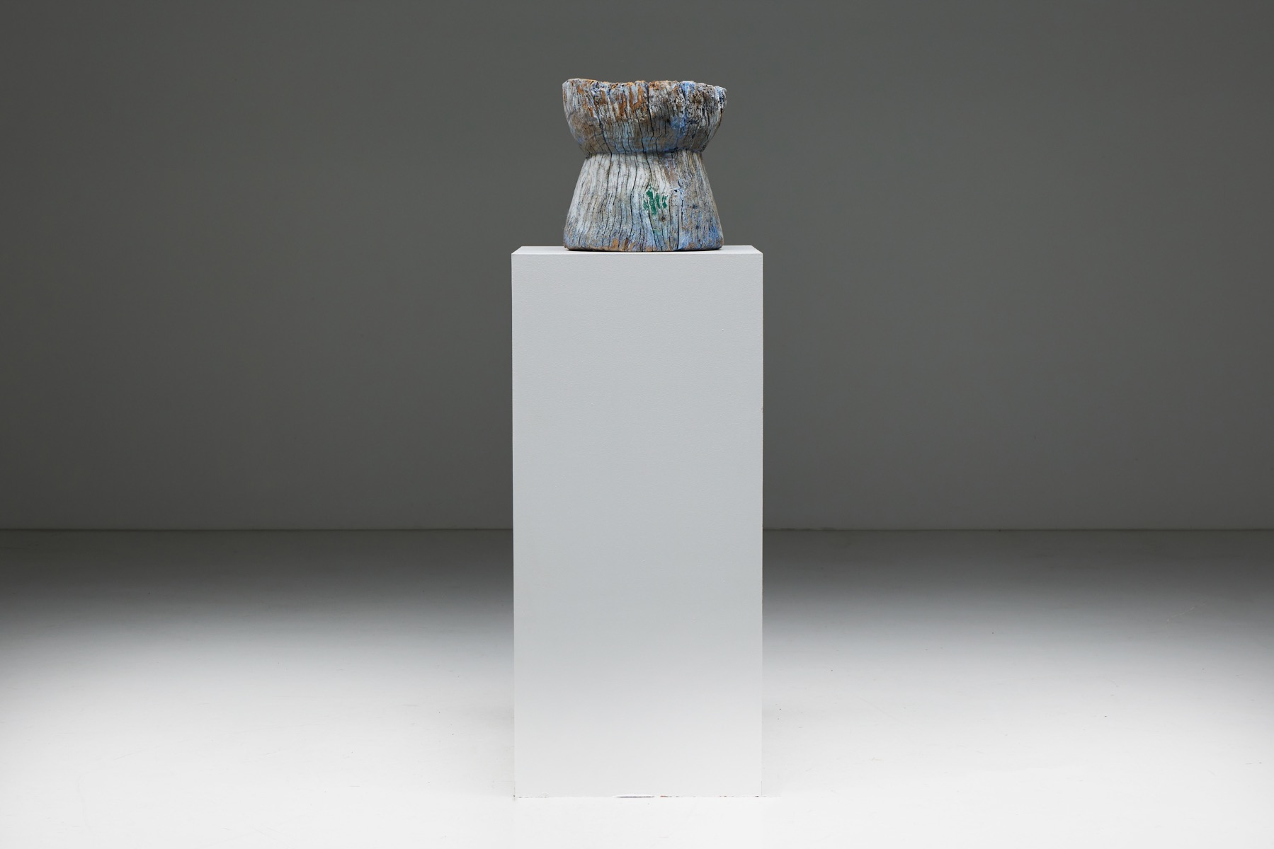 Rustic Brutalist Wooden Mortars - 20th Century