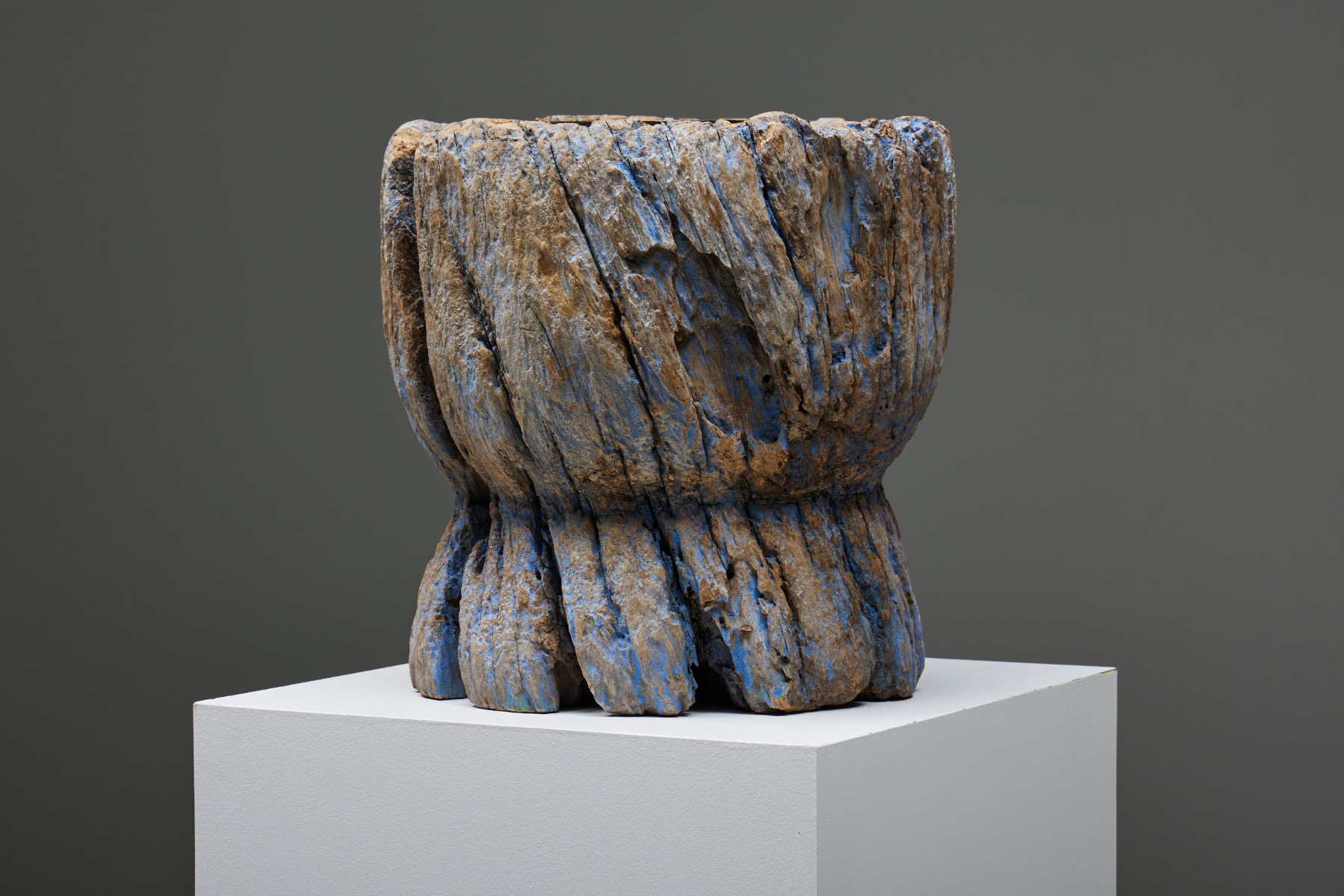 Rustic Brutalist Wooden Mortars - 20th Century