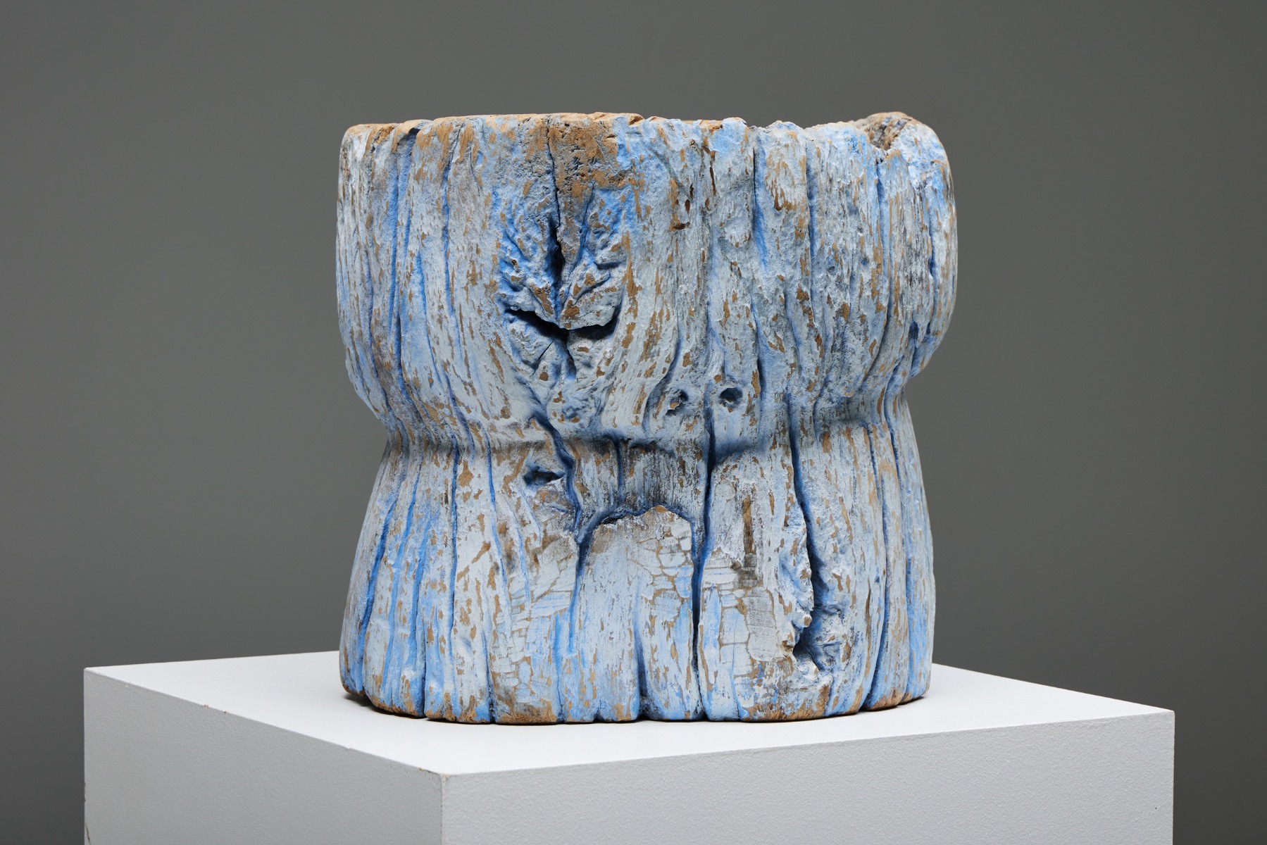 Rustic Brutalist Wooden Mortars - 20th Century