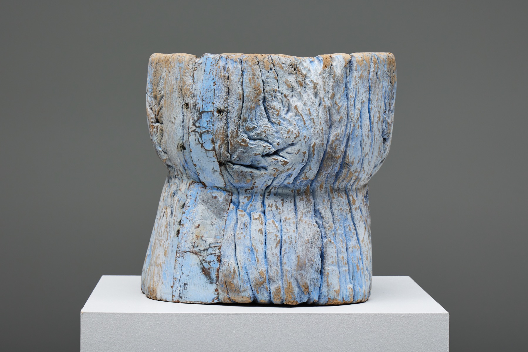 Rustic Brutalist Wooden Mortars - 20th Century