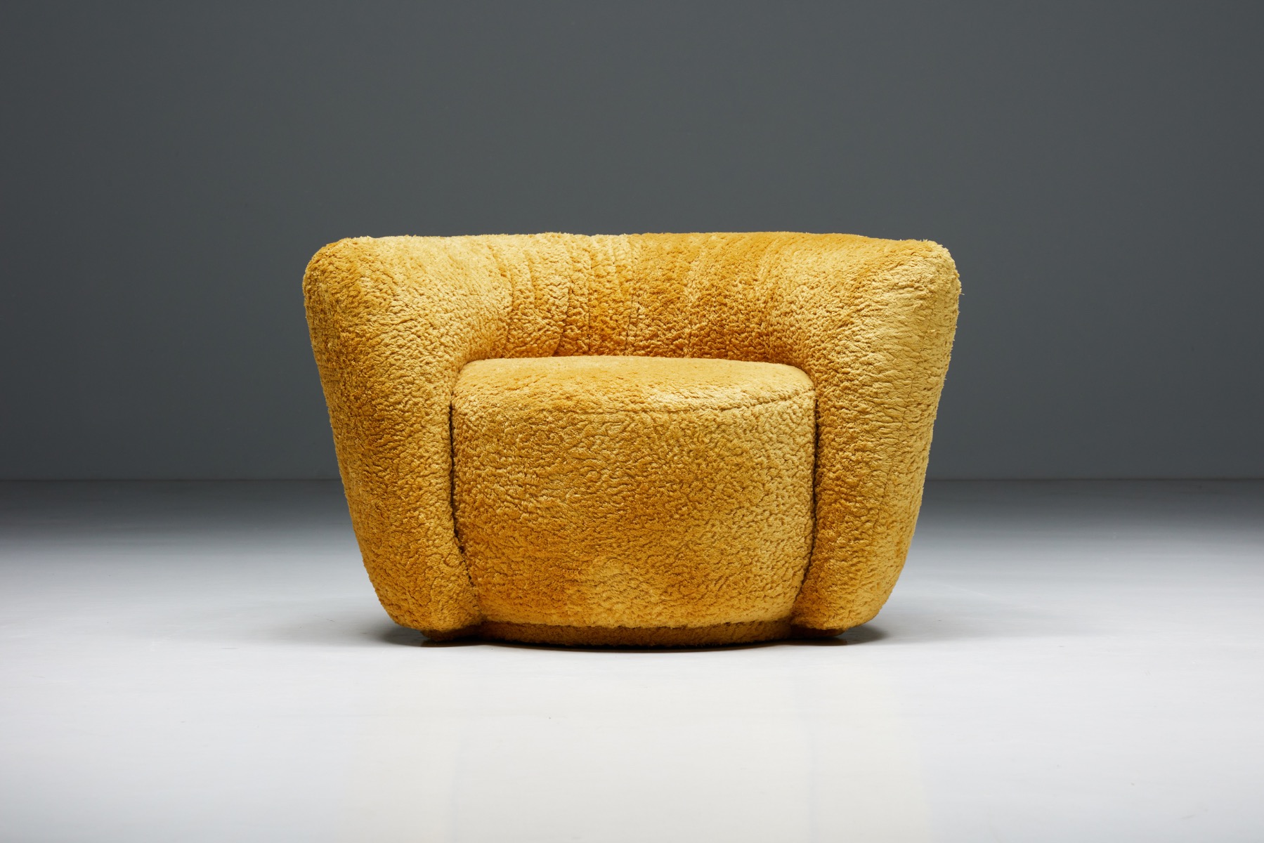 Lounge Chairs in Fendi Bouclé Wool - 1970s