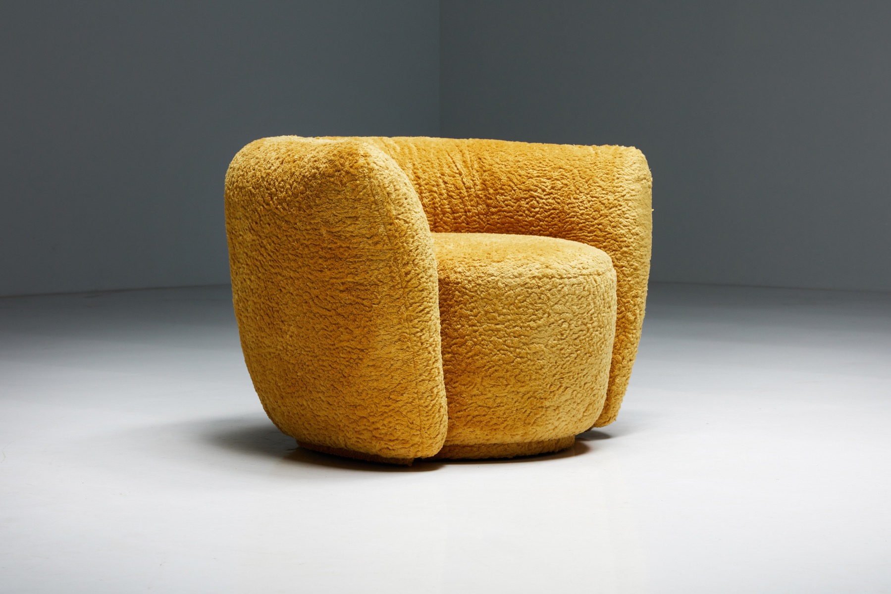 Lounge Chairs in Fendi Bouclé Wool - 1970s