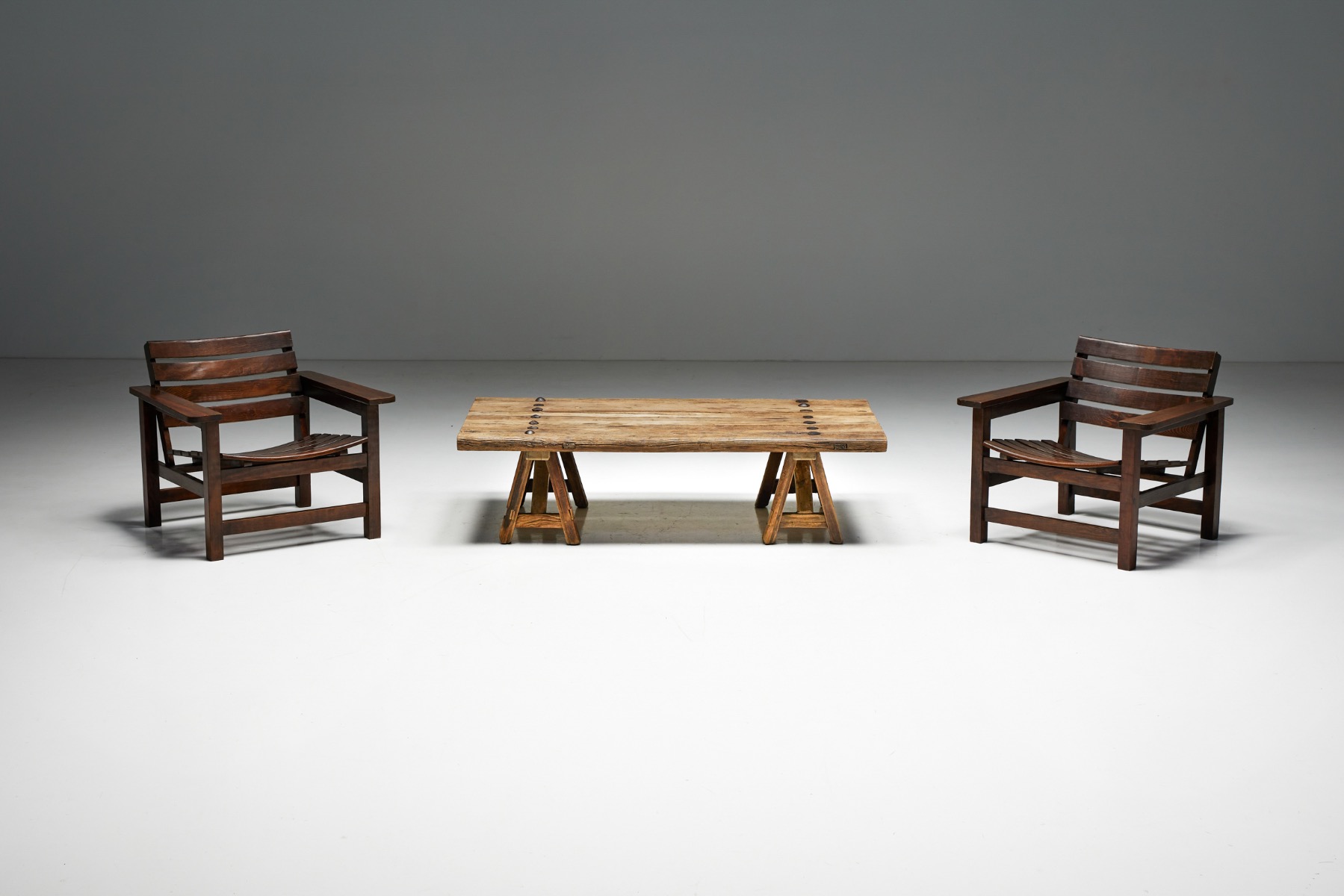Primitive Coffee Table - 1950s