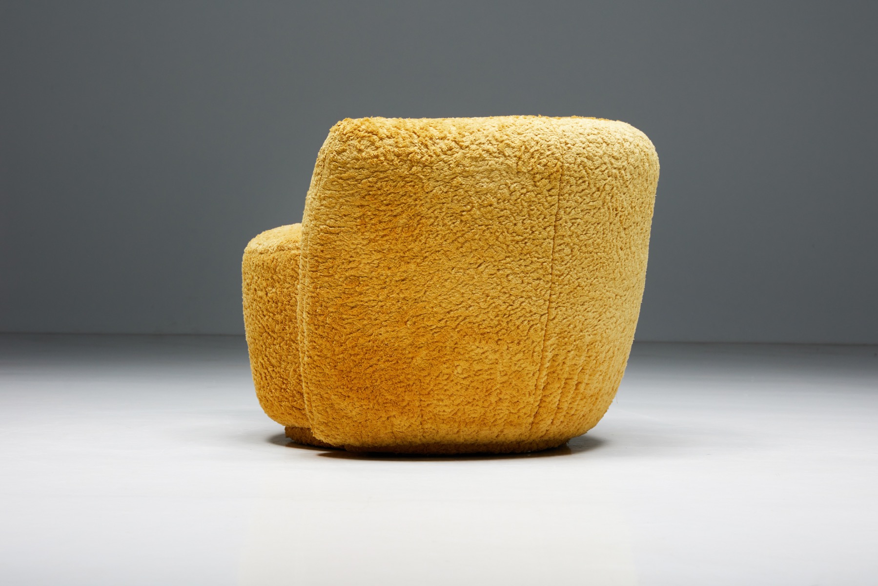 Lounge Chairs in Fendi Bouclé Wool - 1970s