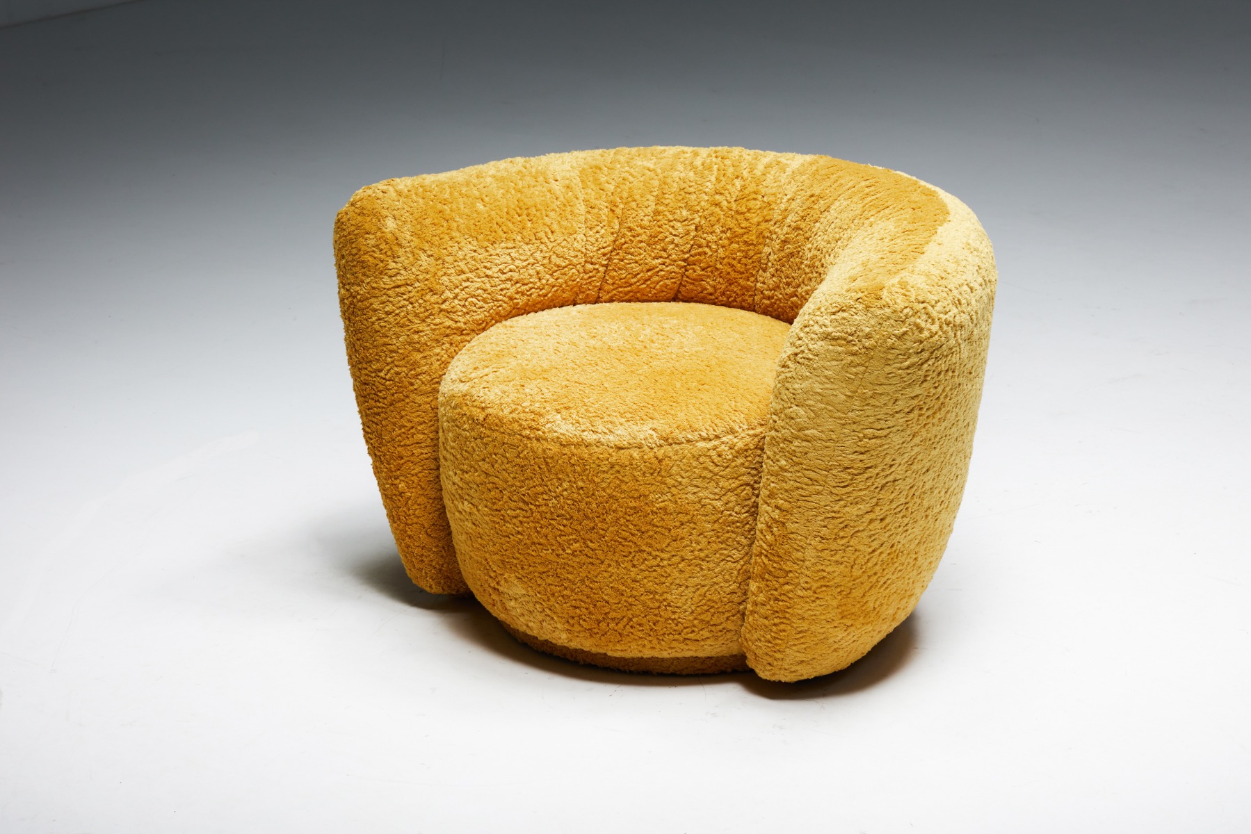 Lounge Chairs in Fendi Bouclé Wool - 1970s
