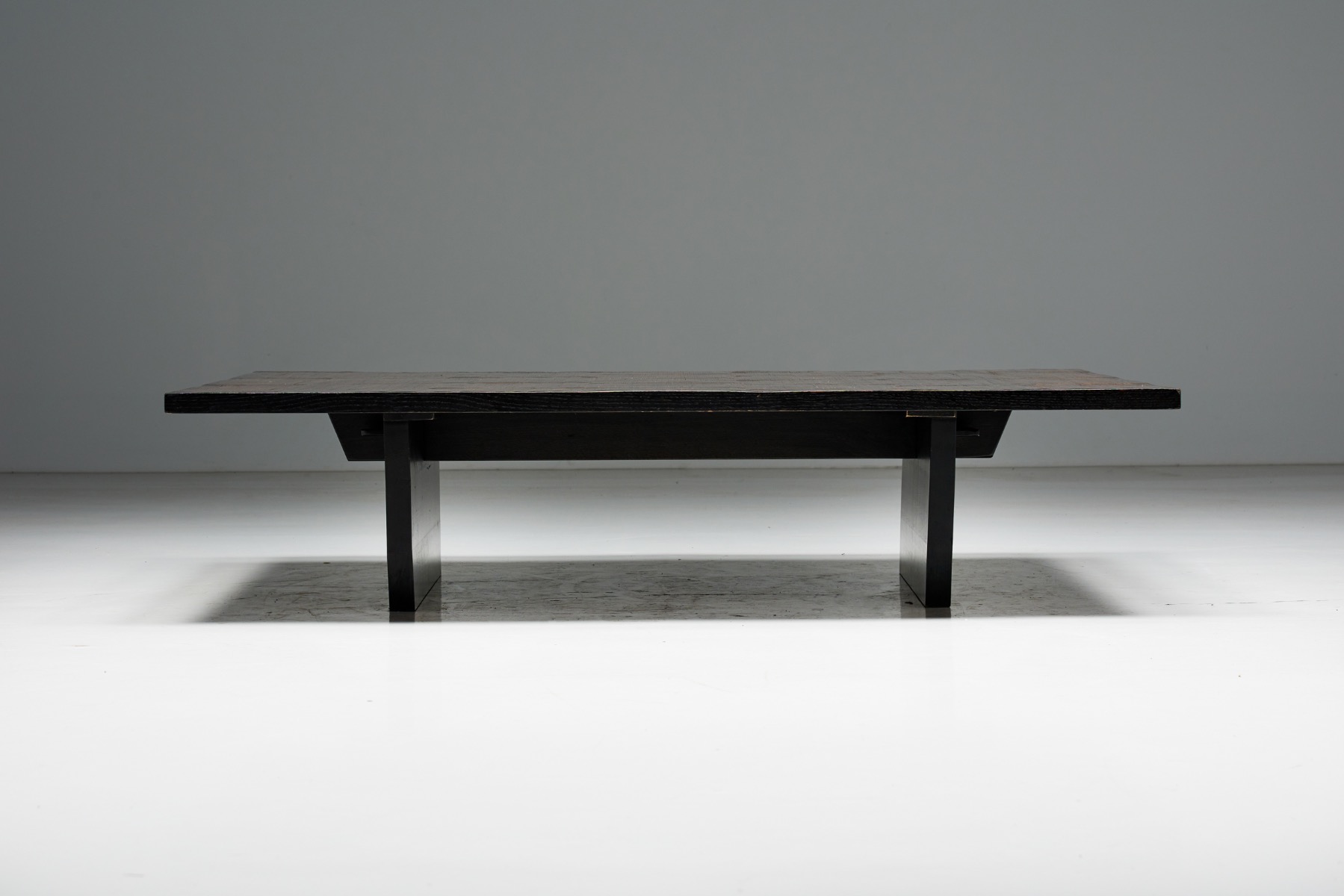 Coffee Table by Axel Vervoordt in Wengé and Bamboo - 1980s