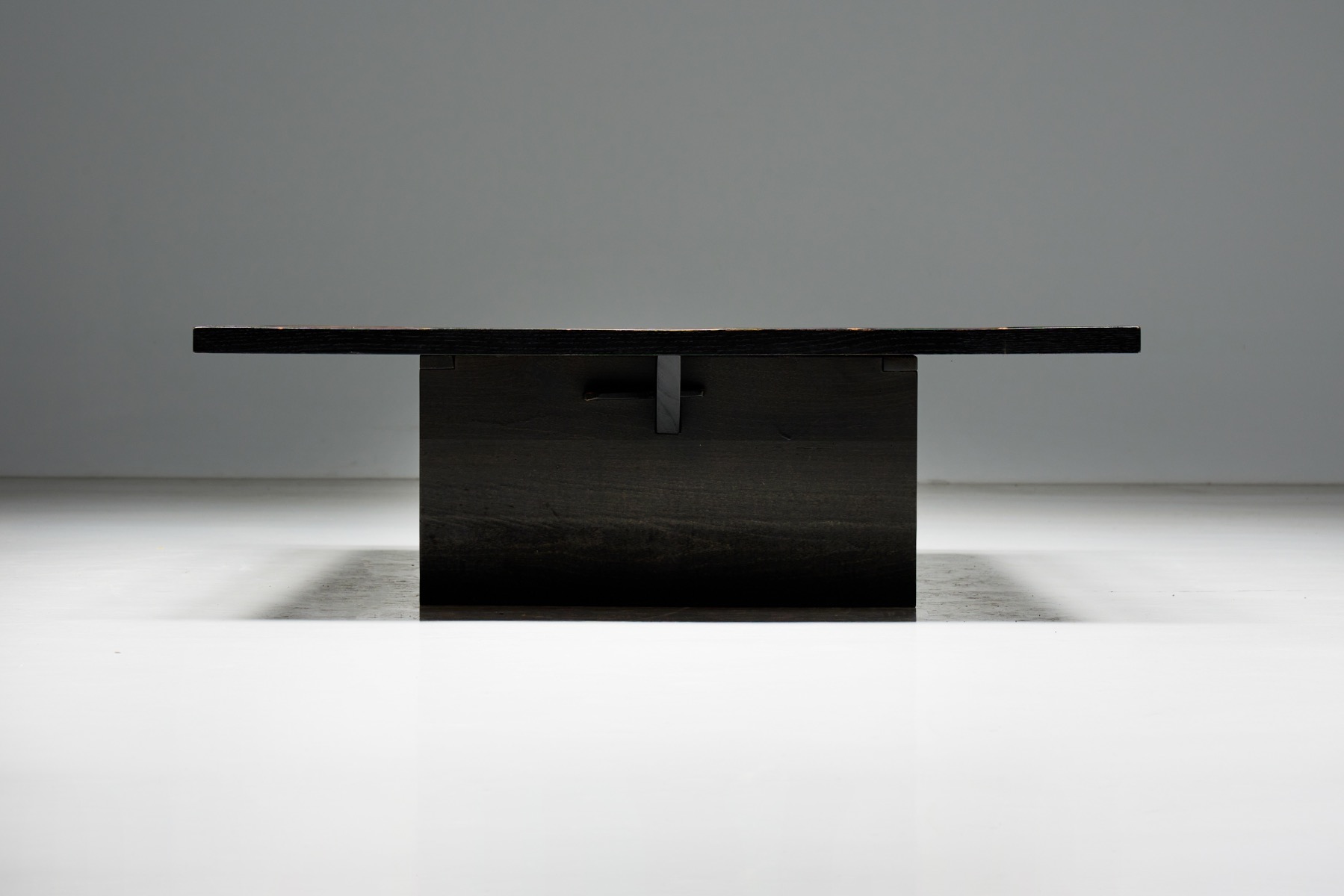Coffee Table by Axel Vervoordt in Wengé and Bamboo - 1980s