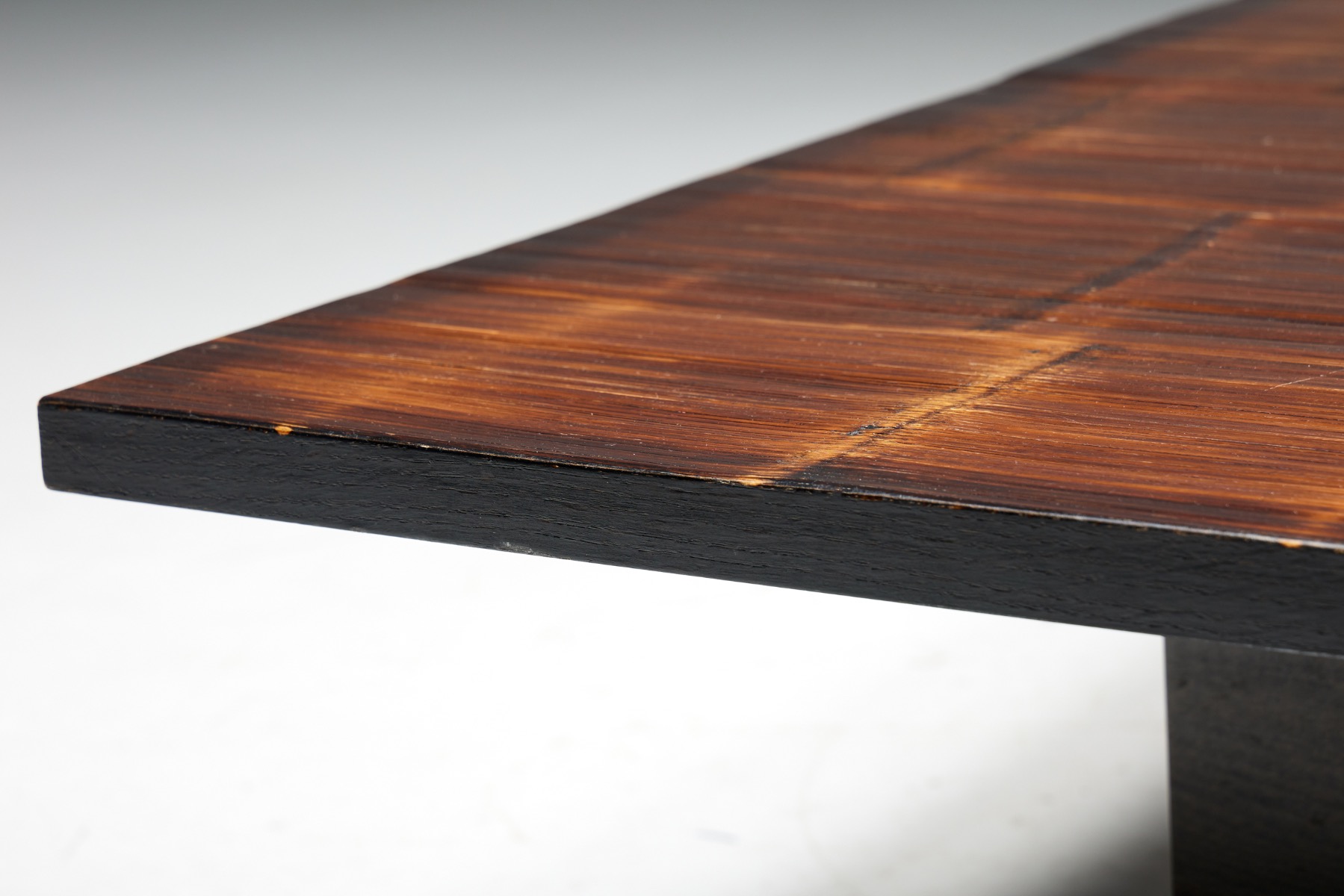 Coffee Table by Axel Vervoordt in Wengé and Bamboo - 1980s