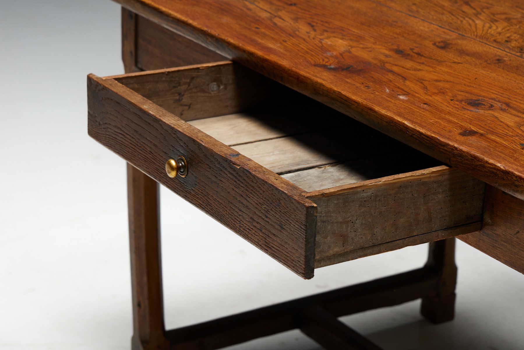 Rustic Oak Writing Desk - 19th Century