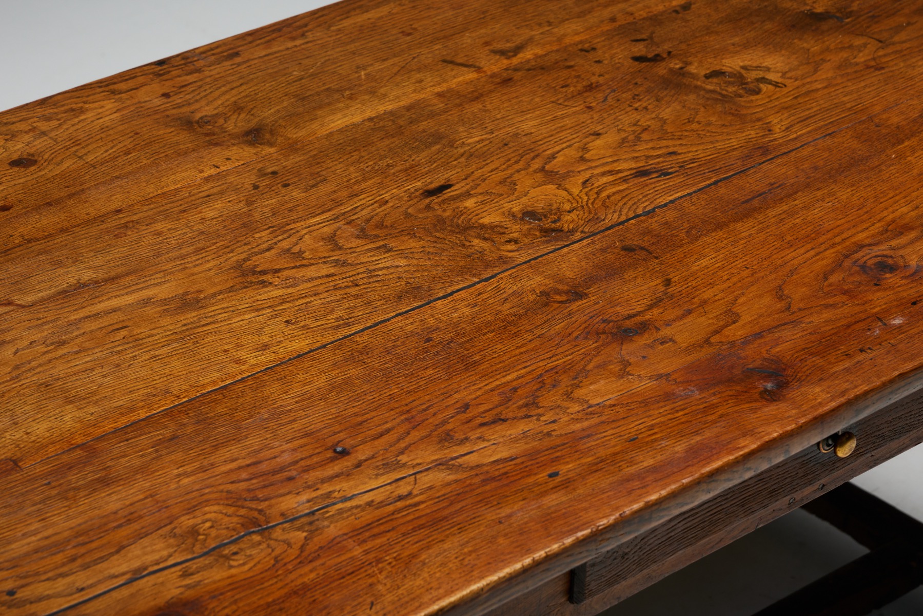 Rustic Oak Writing Desk - 19th Century