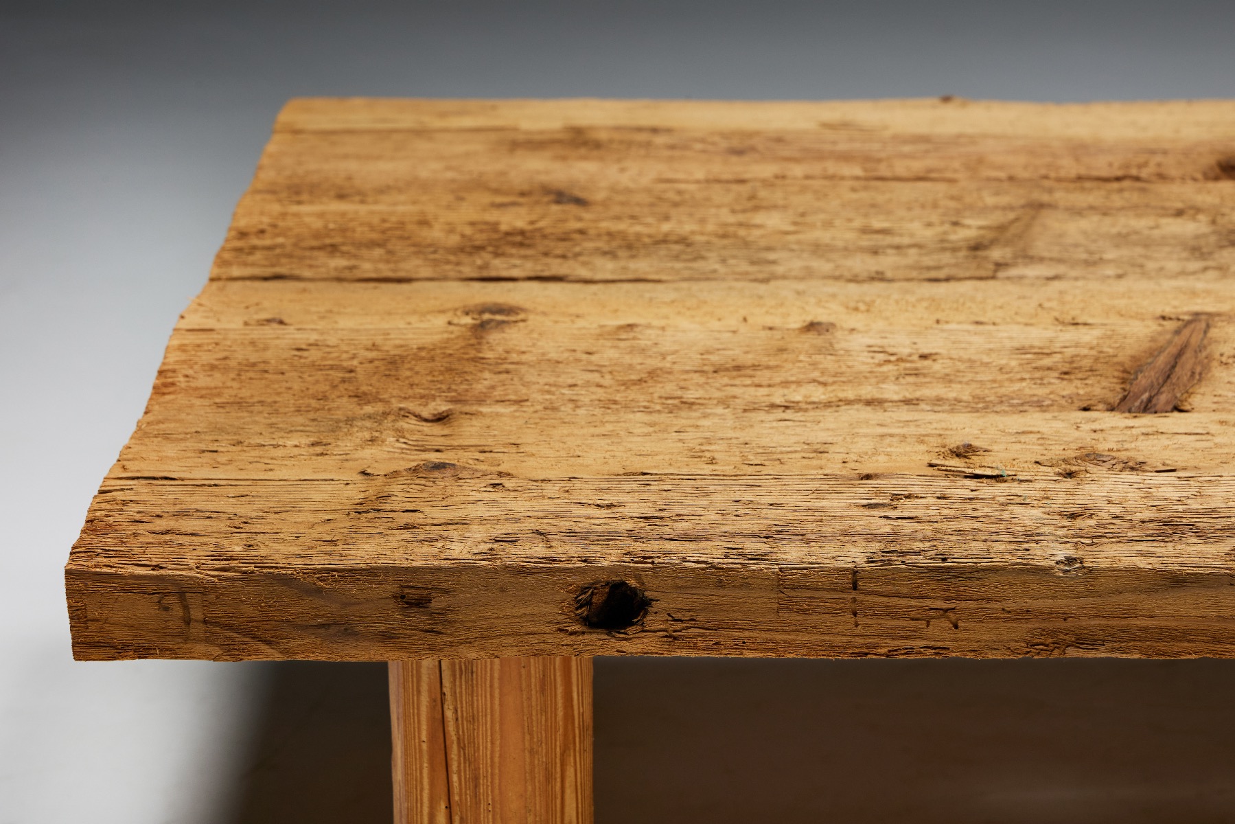 Brutalist Rectangular Coffee Table - 19th Century