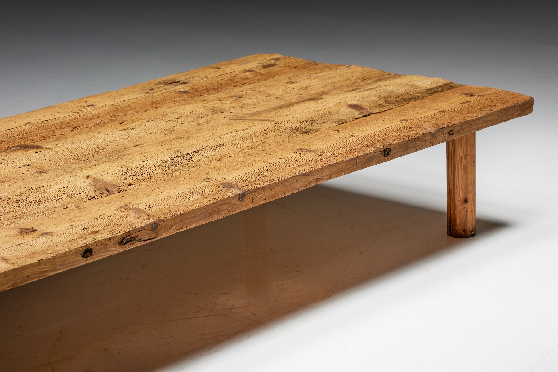 Brutalist Rectangular Coffee Table - 19th Century