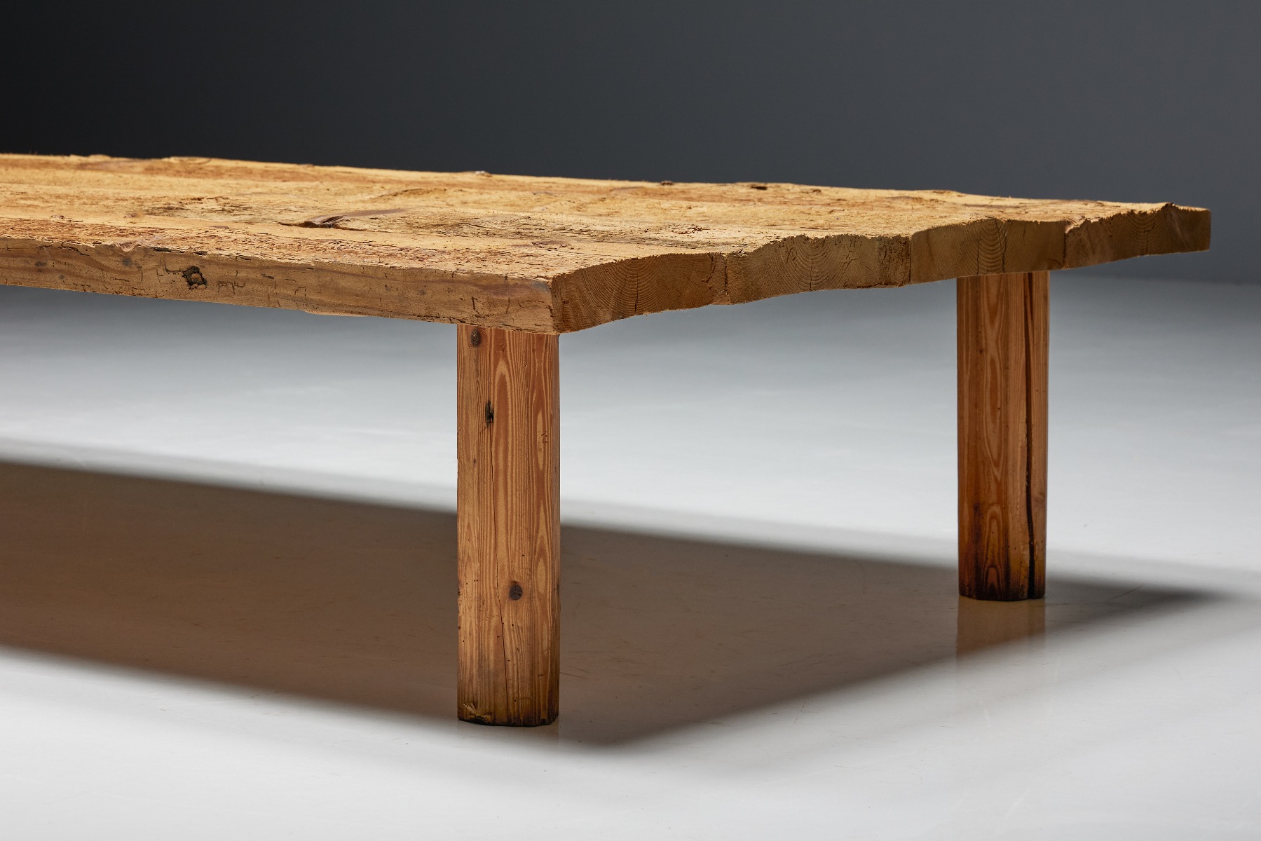 Brutalist Rectangular Coffee Table - 19th Century