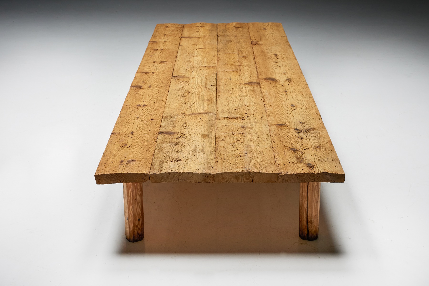 Brutalist Rectangular Coffee Table - 19th Century