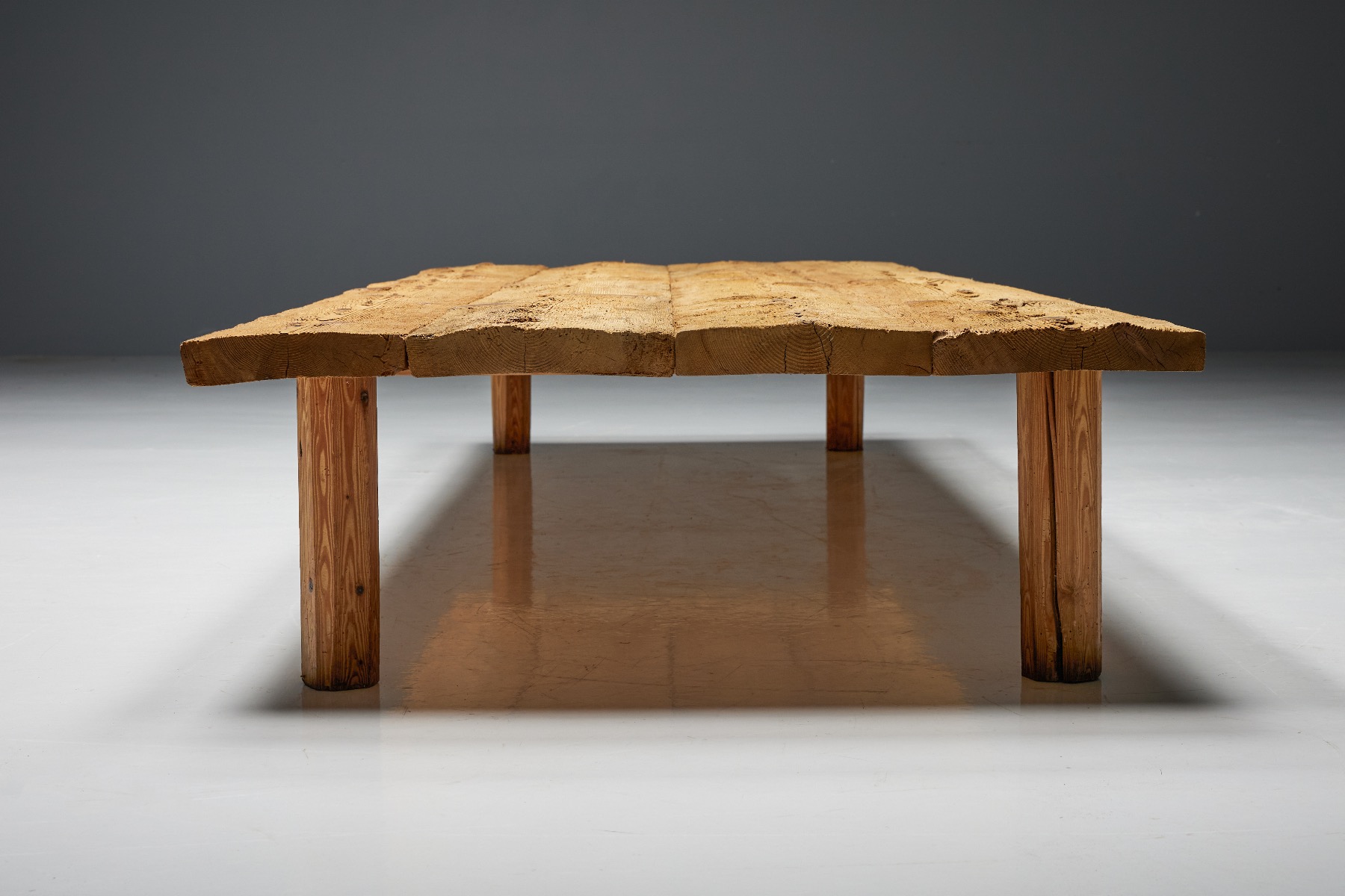 Brutalist Rectangular Coffee Table - 19th Century