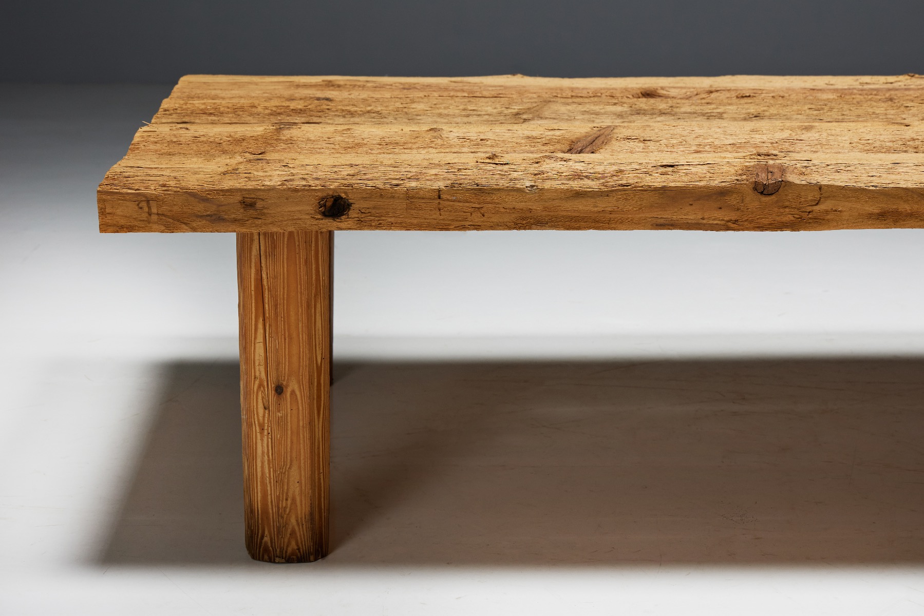Brutalist Rectangular Coffee Table - 19th Century