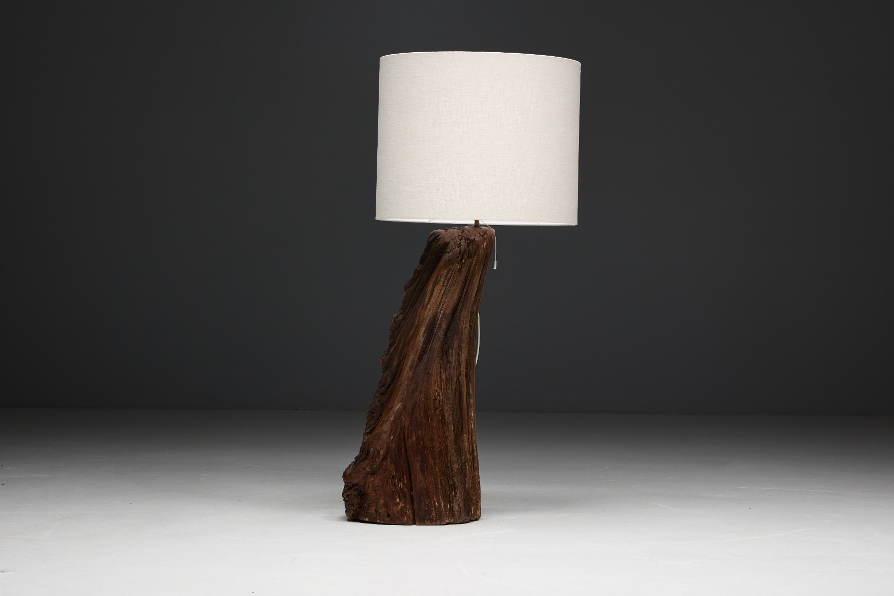 Monoxyle Brutalist Floor Lamp - 1970s