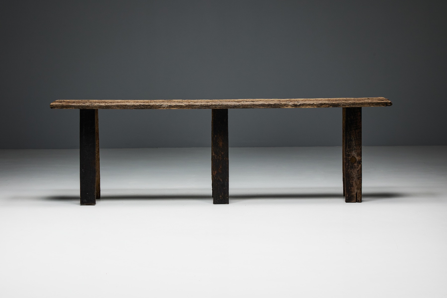 Rustic Wabi Sabi Console Table - 19th Century