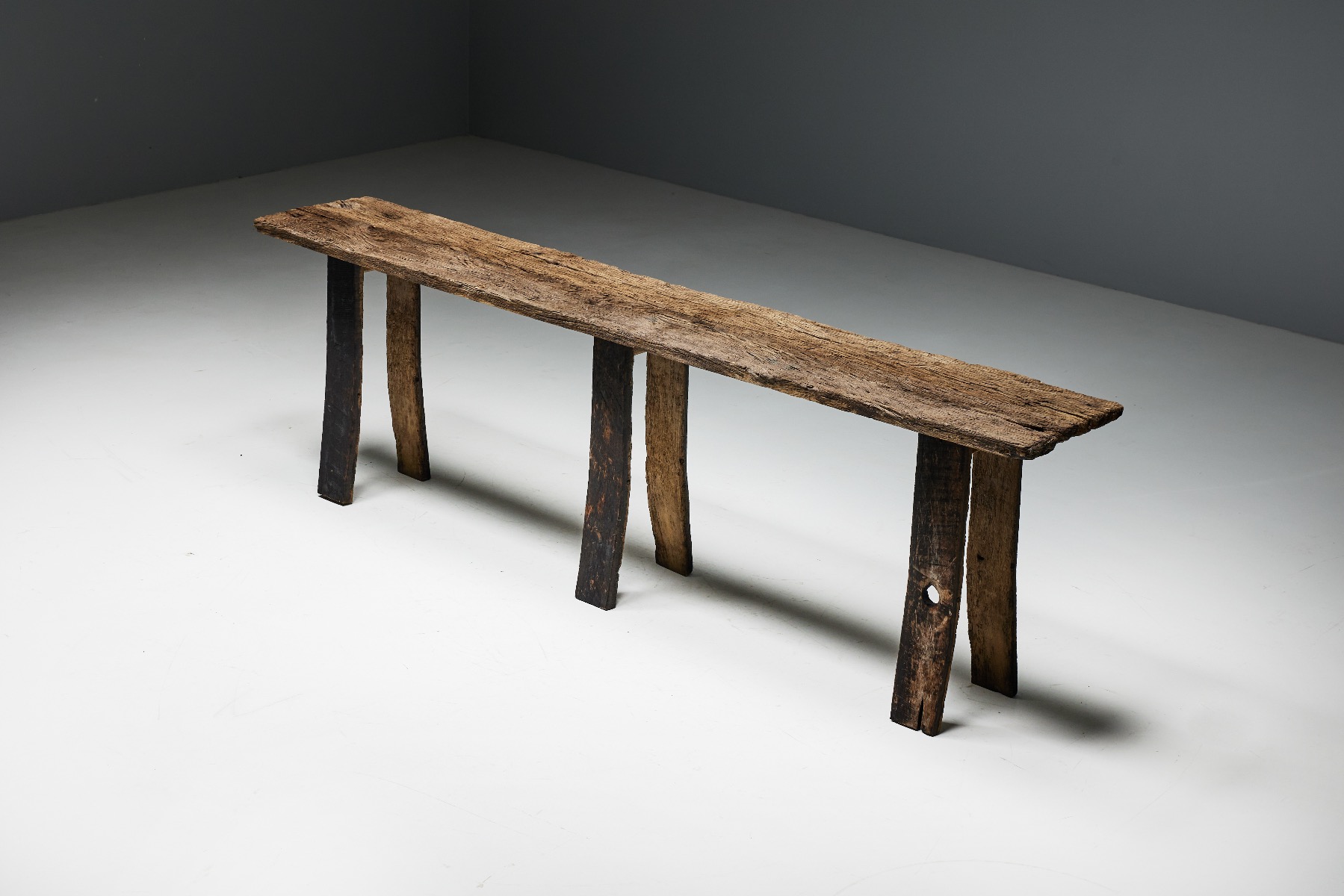 Rustic Wabi Sabi Console Table - 19th Century