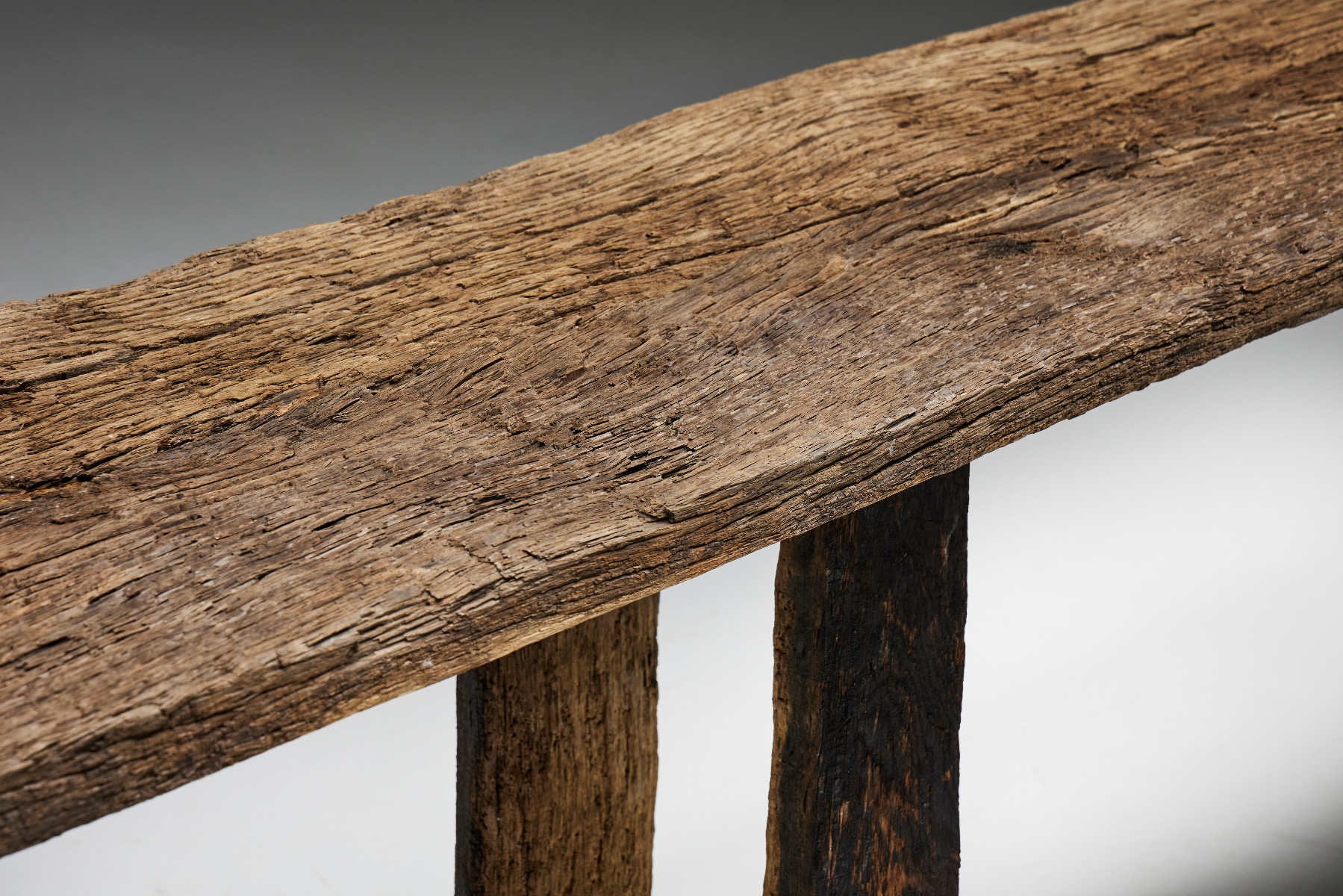Rustic Wabi Sabi Console Table - 19th Century