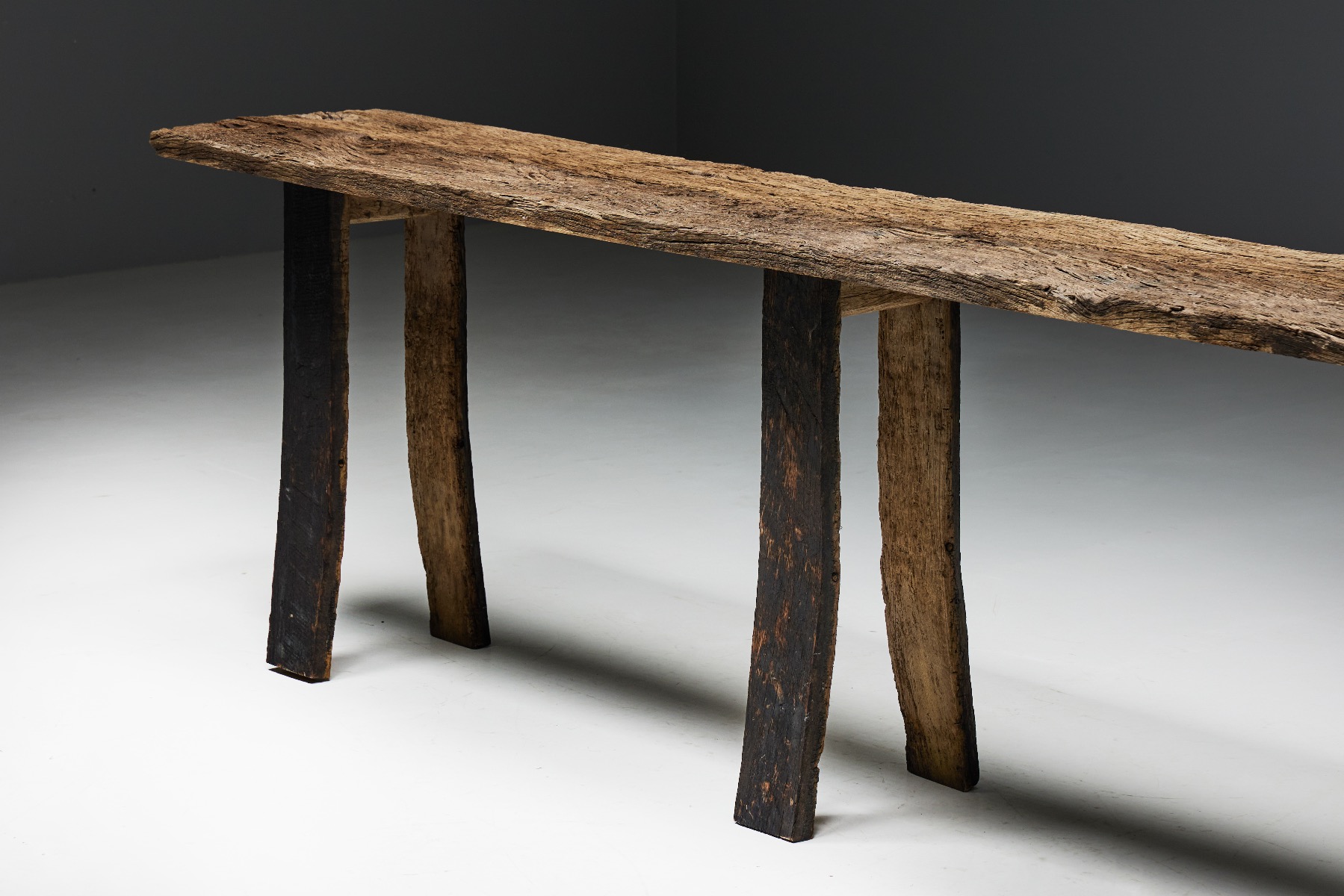 Rustic Wabi Sabi Console Table - 19th Century