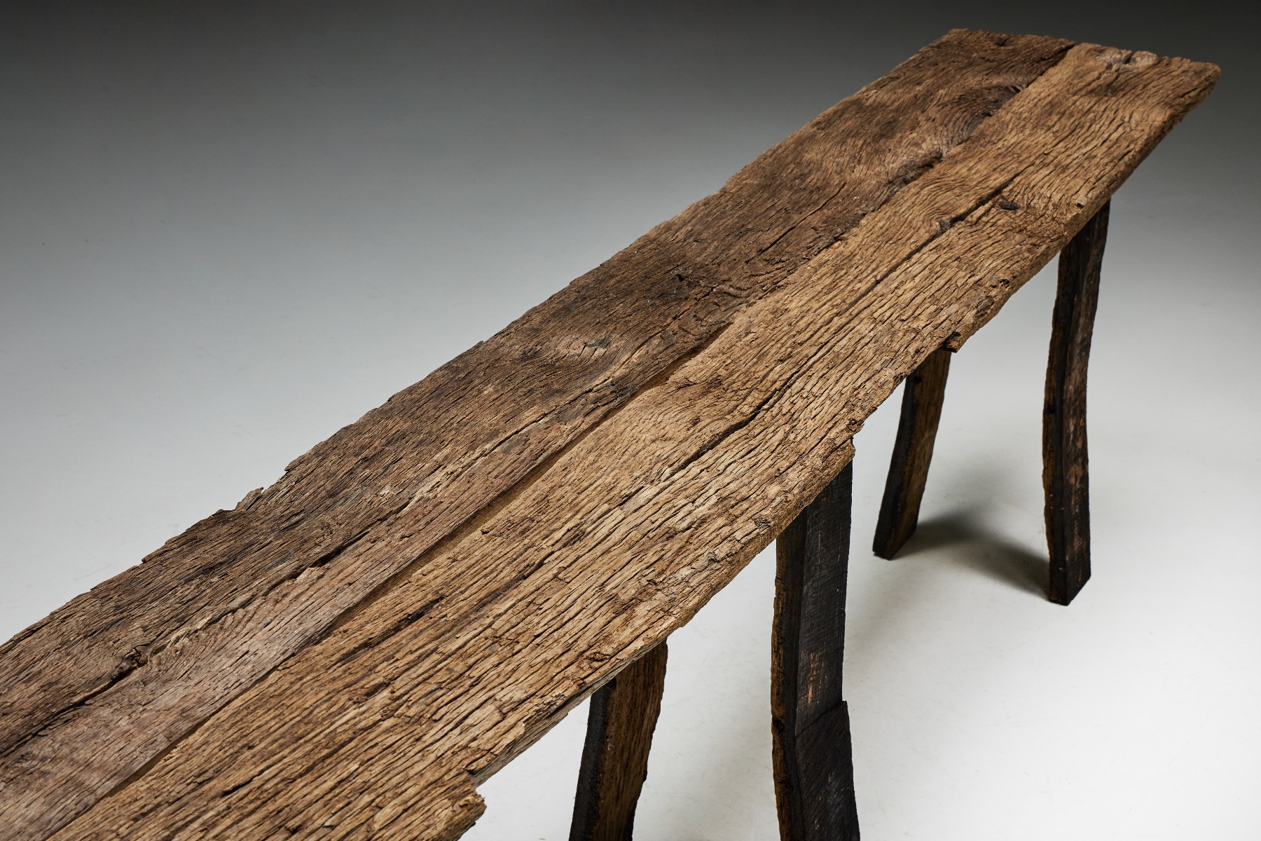 Rustic Wabi Sabi Console Table - 19th Century