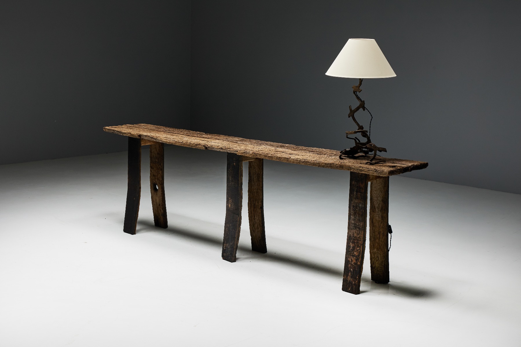 Rustic Wabi Sabi Console Table - 19th Century