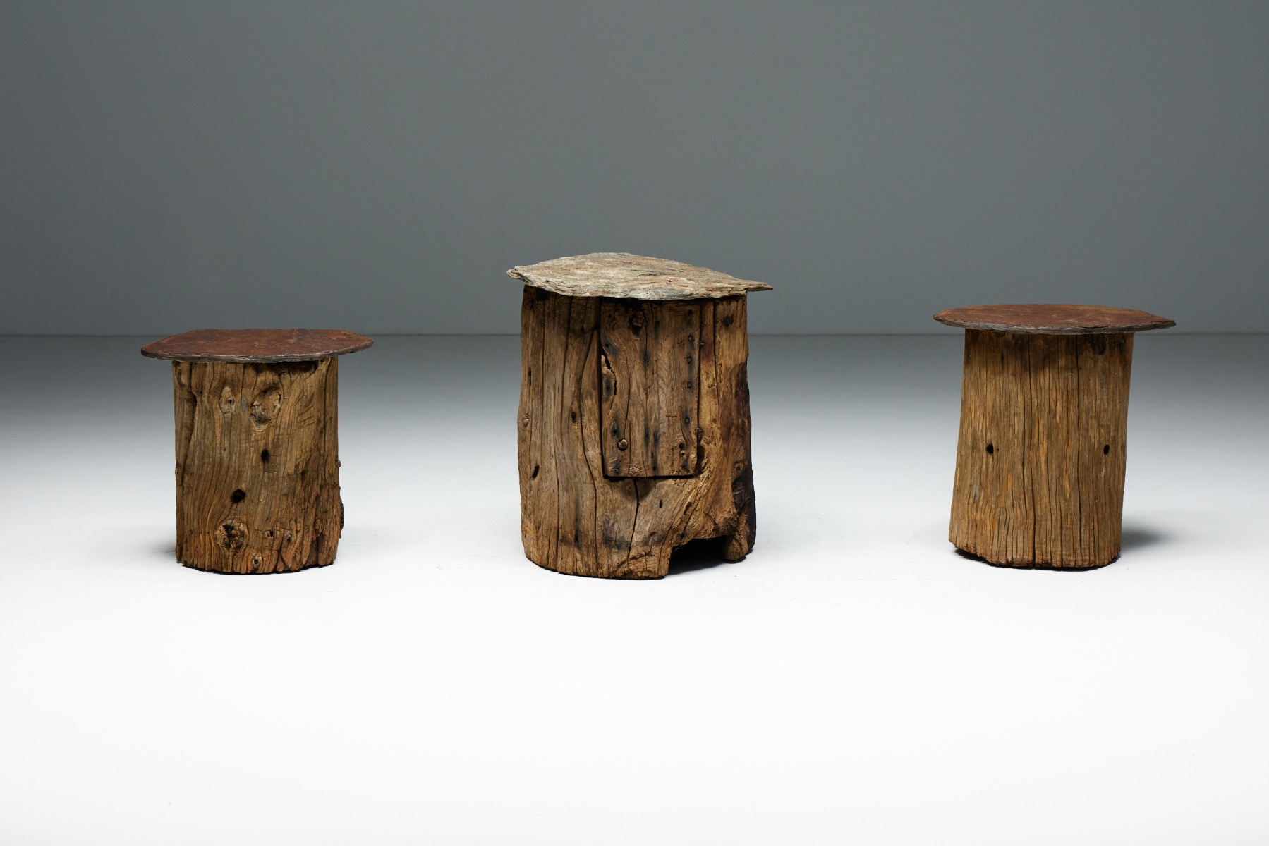 Brutalist Travail Populaire Side Table - Early 20th Century