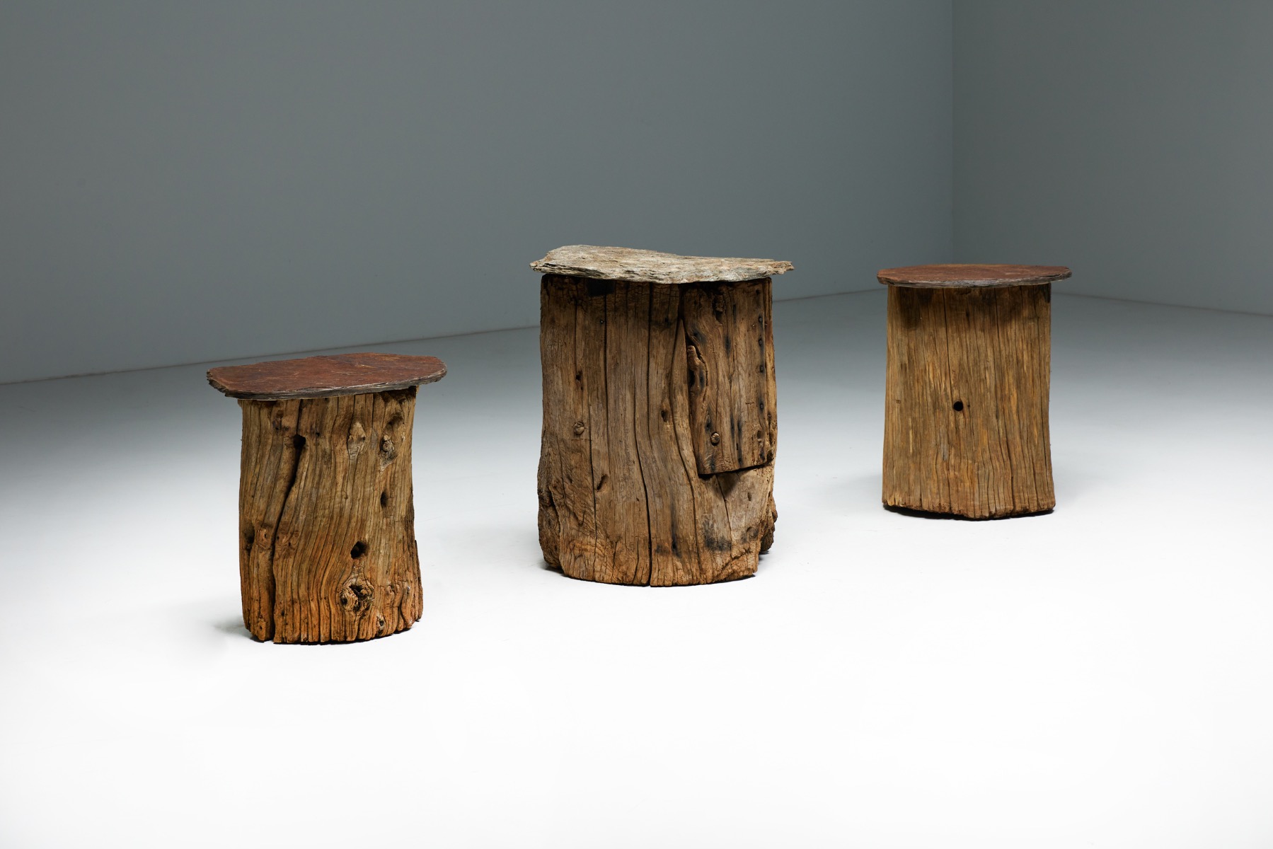Brutalist Travail Populaire Side Table - Early 20th Century