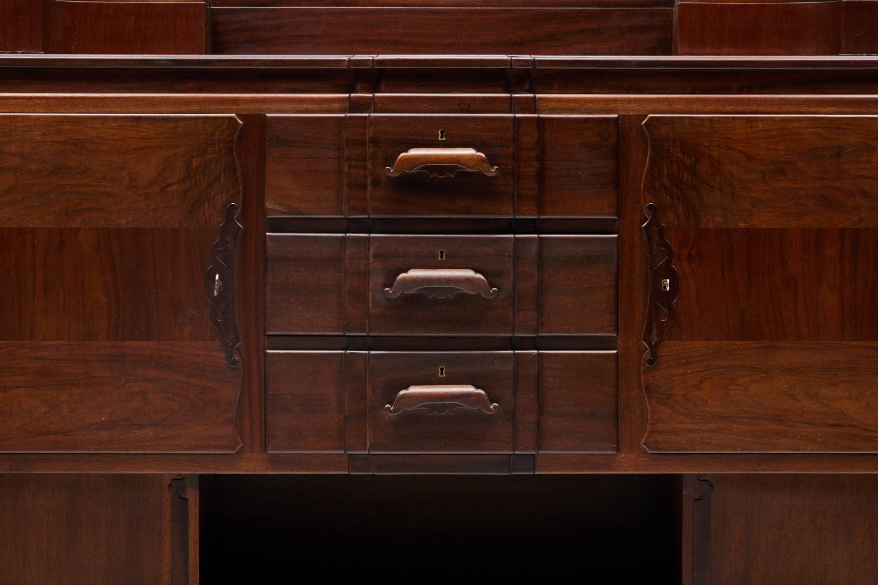 Walnut & Mahogany Amsterdam School Credenza - 1920s