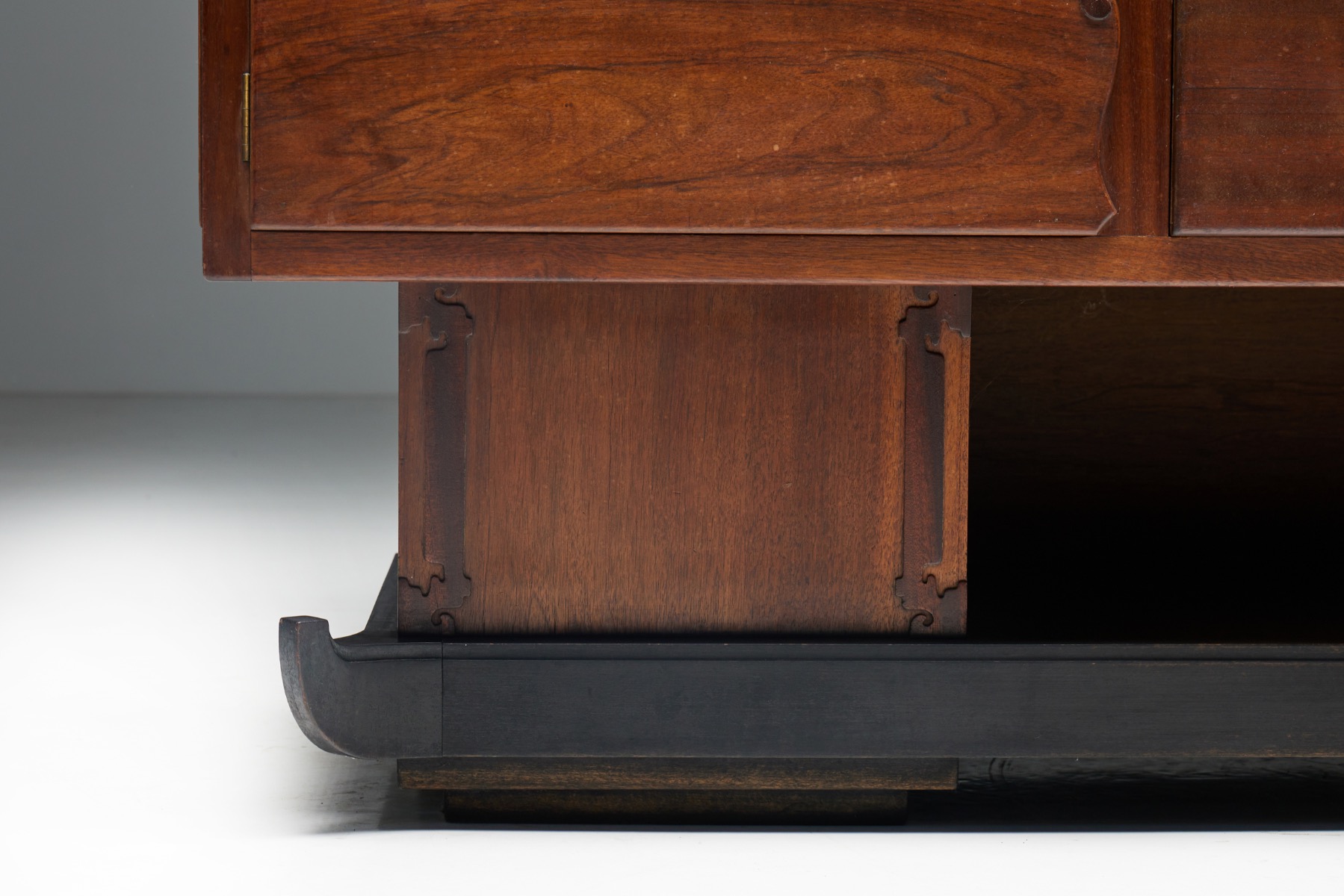 Walnut & Mahogany Amsterdam School Credenza - 1920s