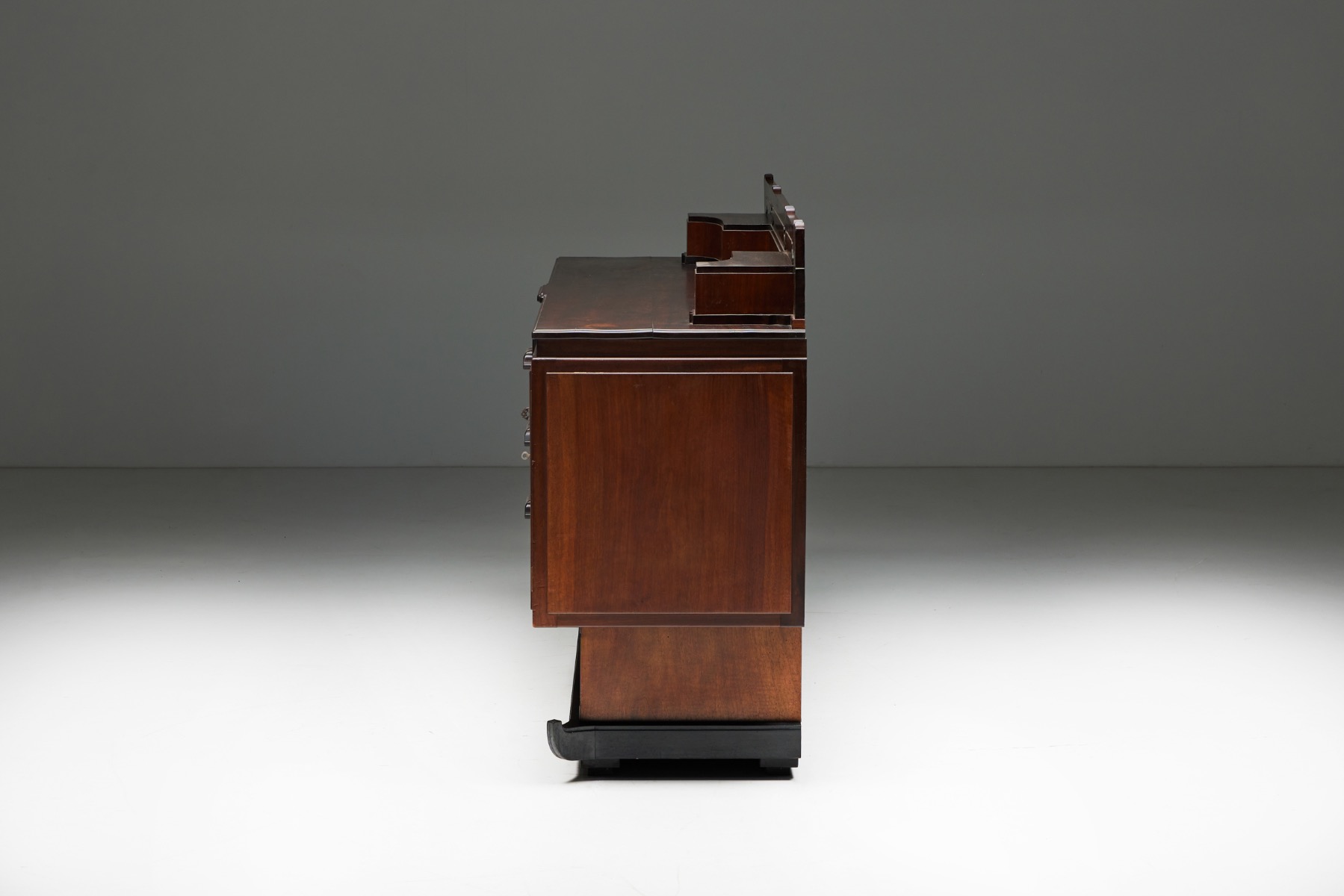 Walnut & Mahogany Amsterdam School Credenza - 1920s