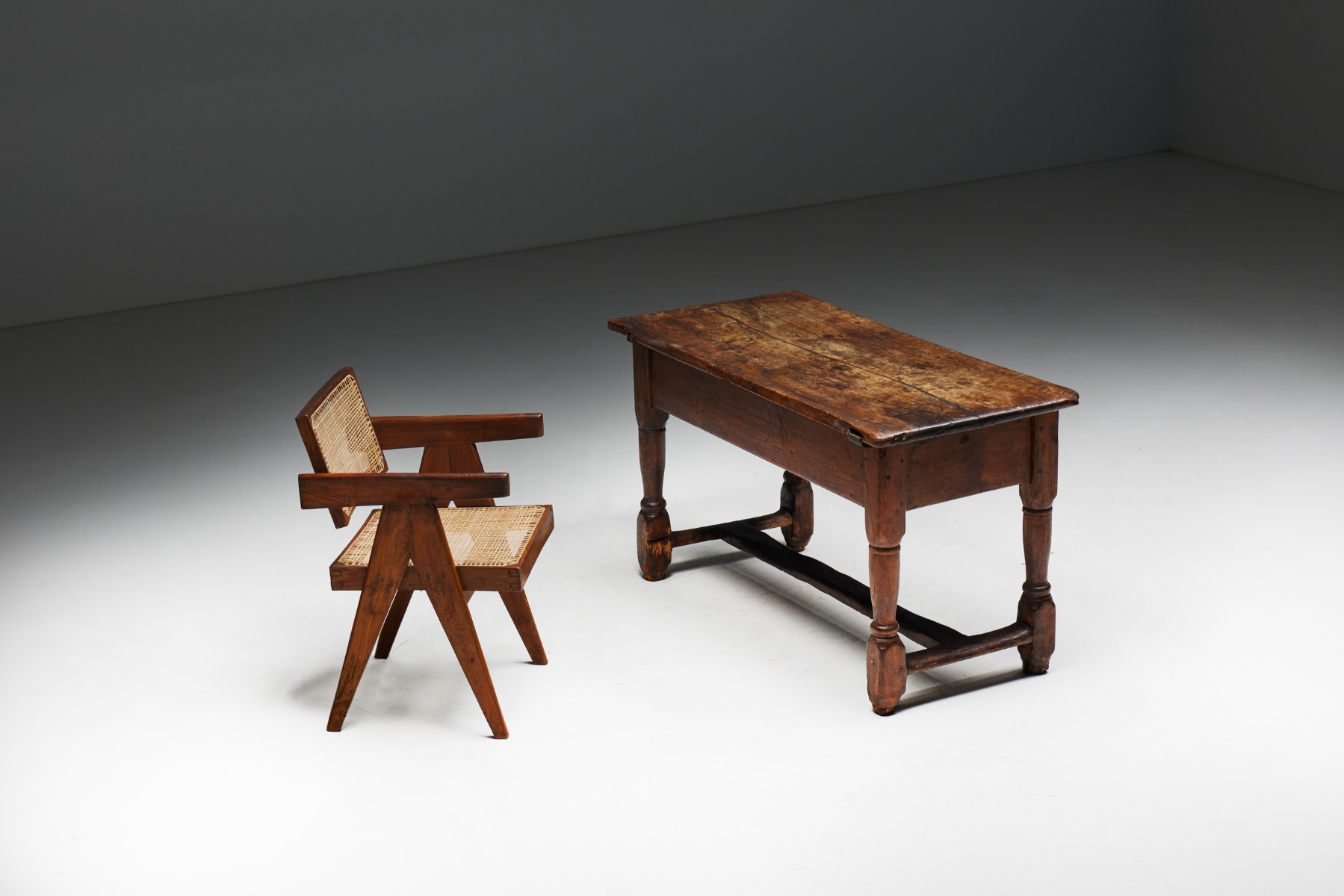 Rustic Art Populaire Writing Table - Early 20th Century