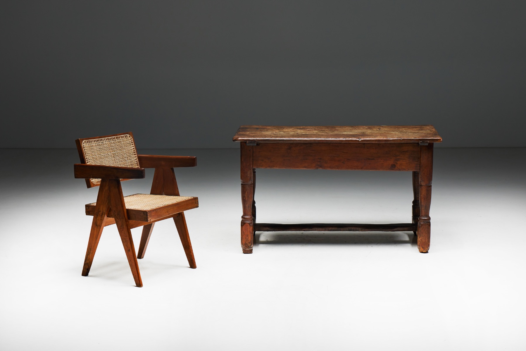 Rustic Art Populaire Writing Table - Early 20th Century