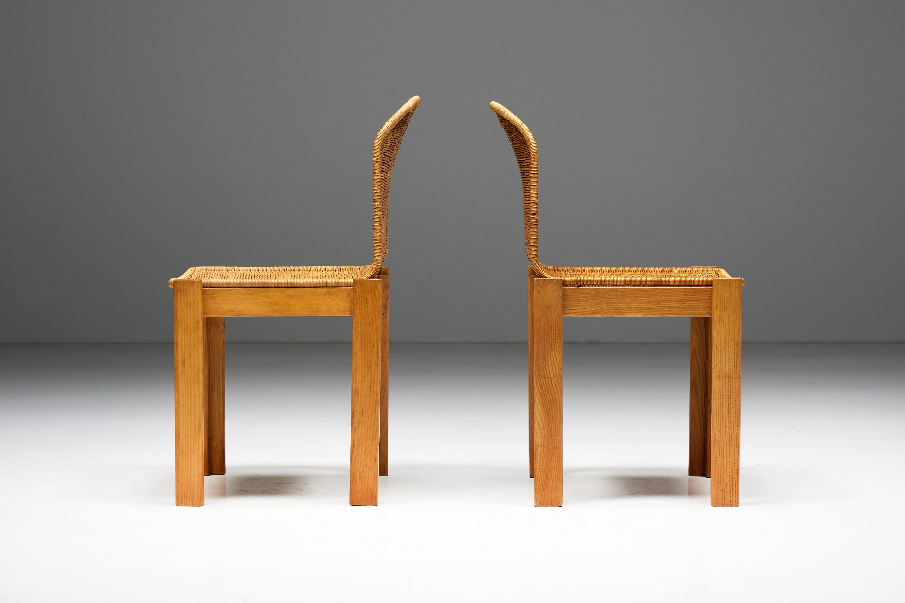 Dining Chairs in the Style of Afra & Tobia Scarpa - 1980s