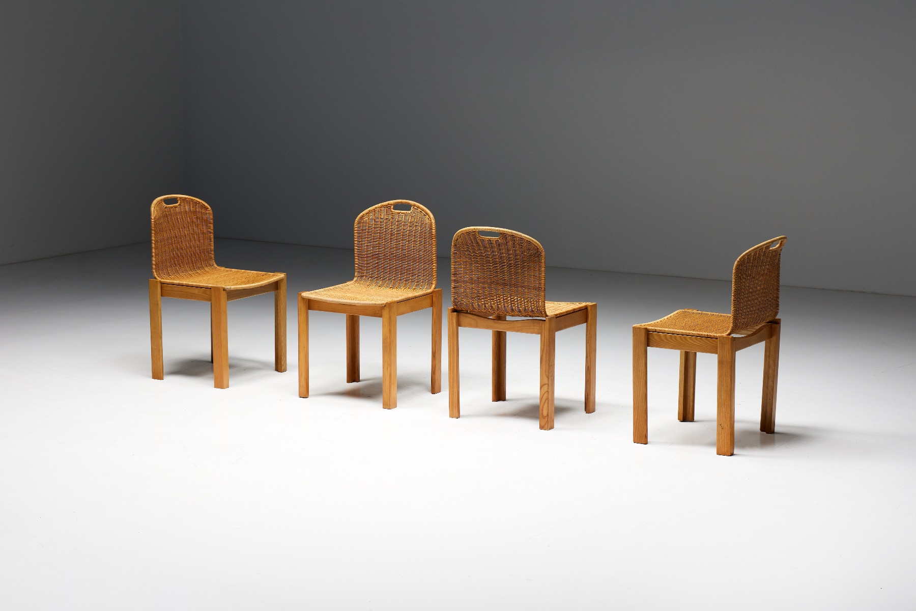 Dining Chairs in the Style of Afra & Tobia Scarpa - 1980s