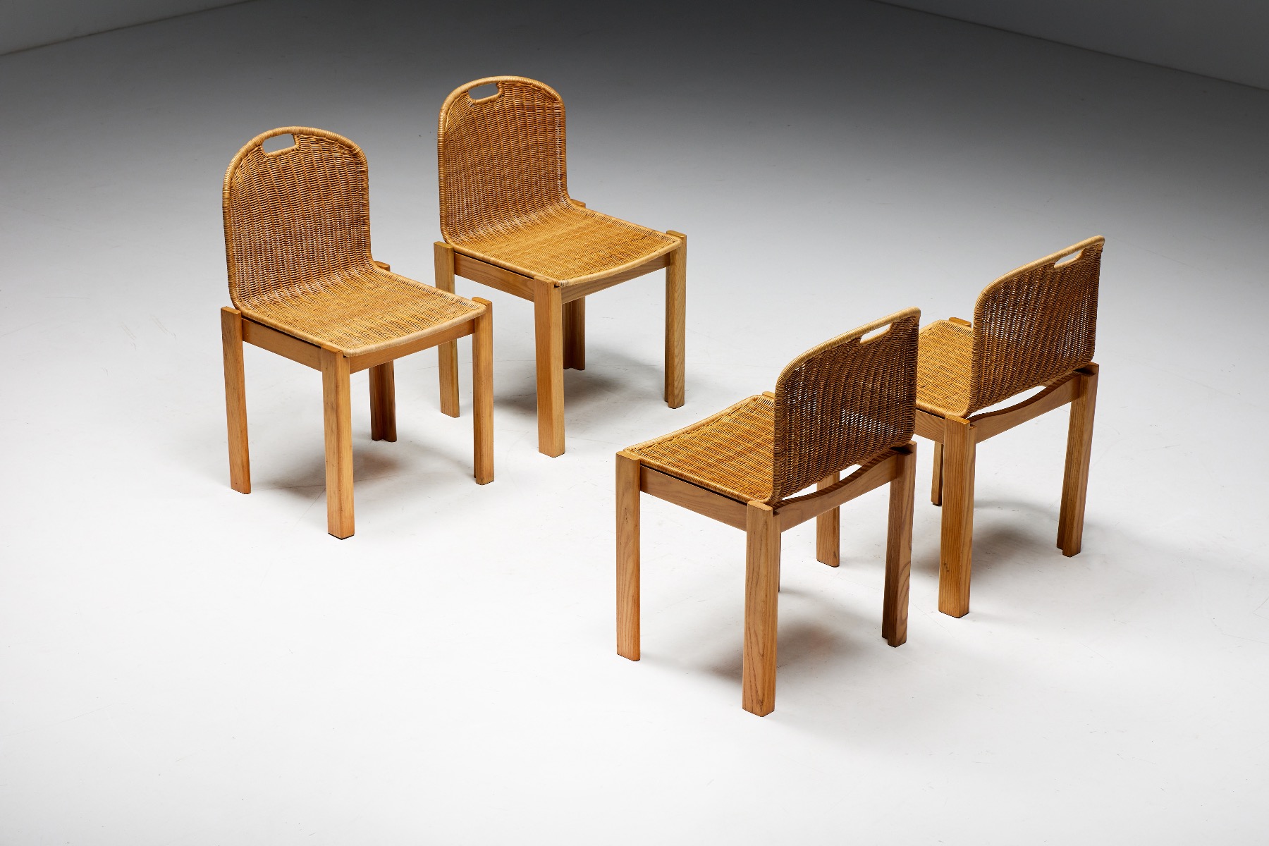 Dining Chairs in the Style of Afra & Tobia Scarpa - 1980s
