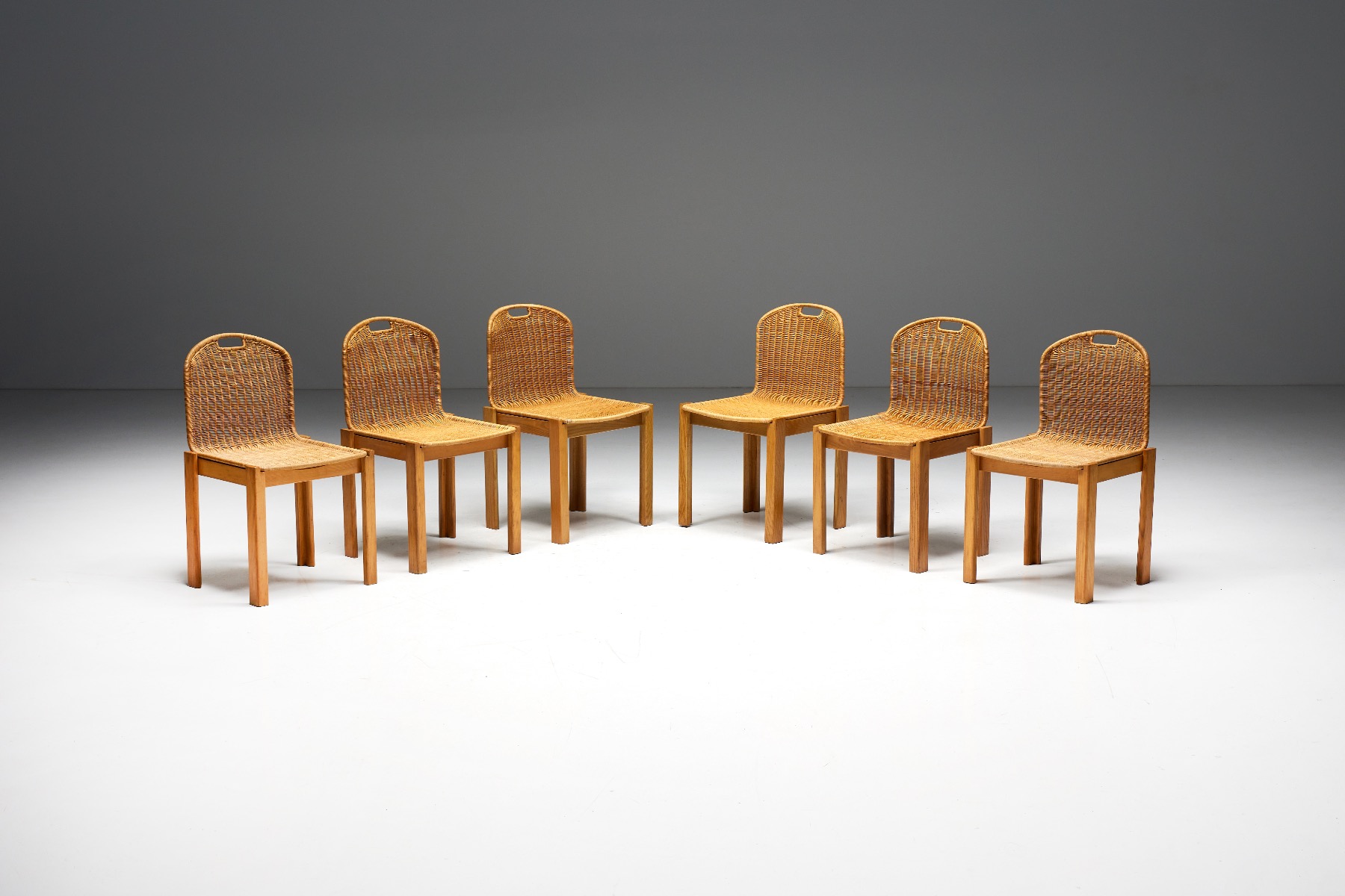 Dining Chairs in the Style of Afra & Tobia Scarpa - 1980s