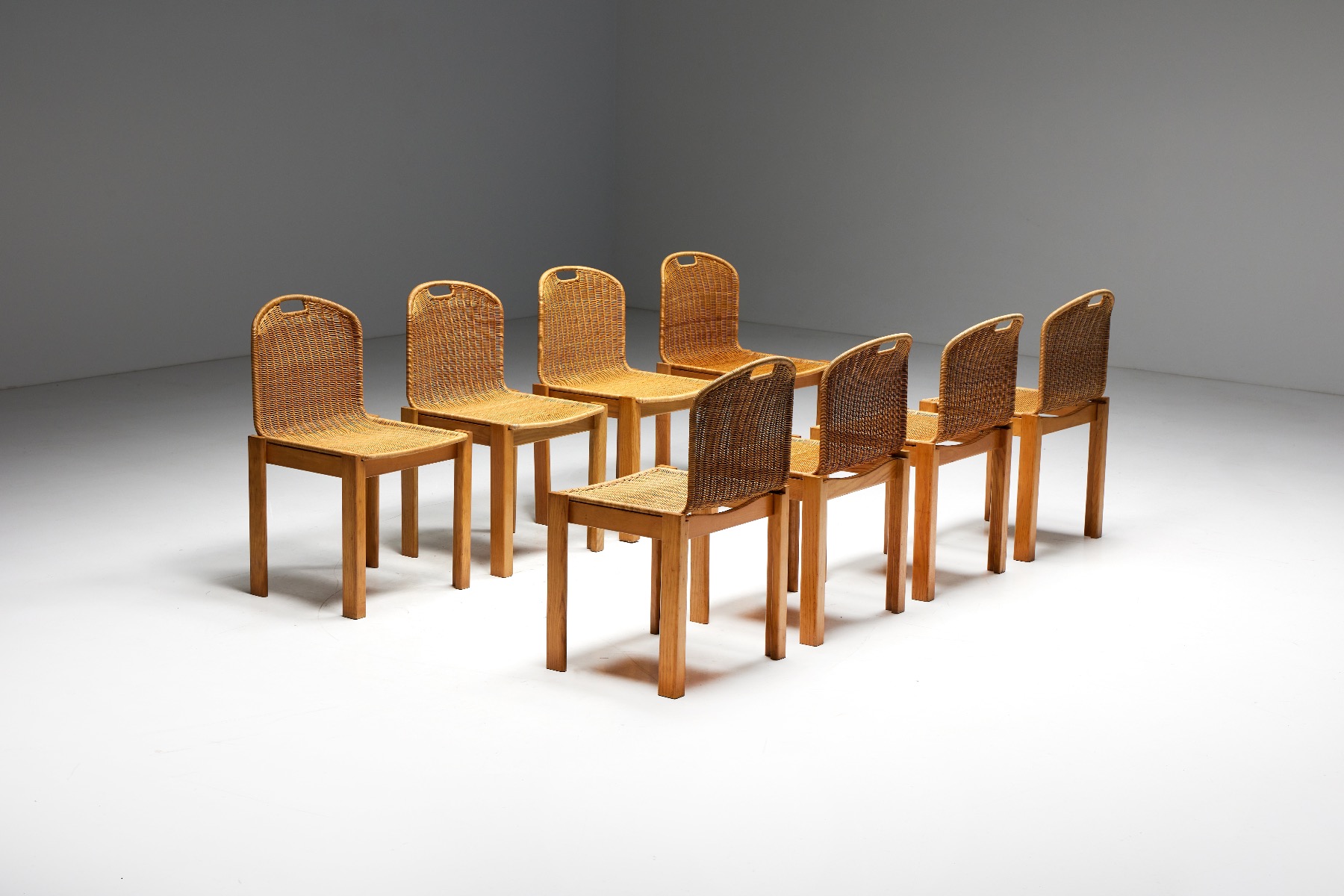 Dining Chairs in the Style of Afra & Tobia Scarpa - 1980s