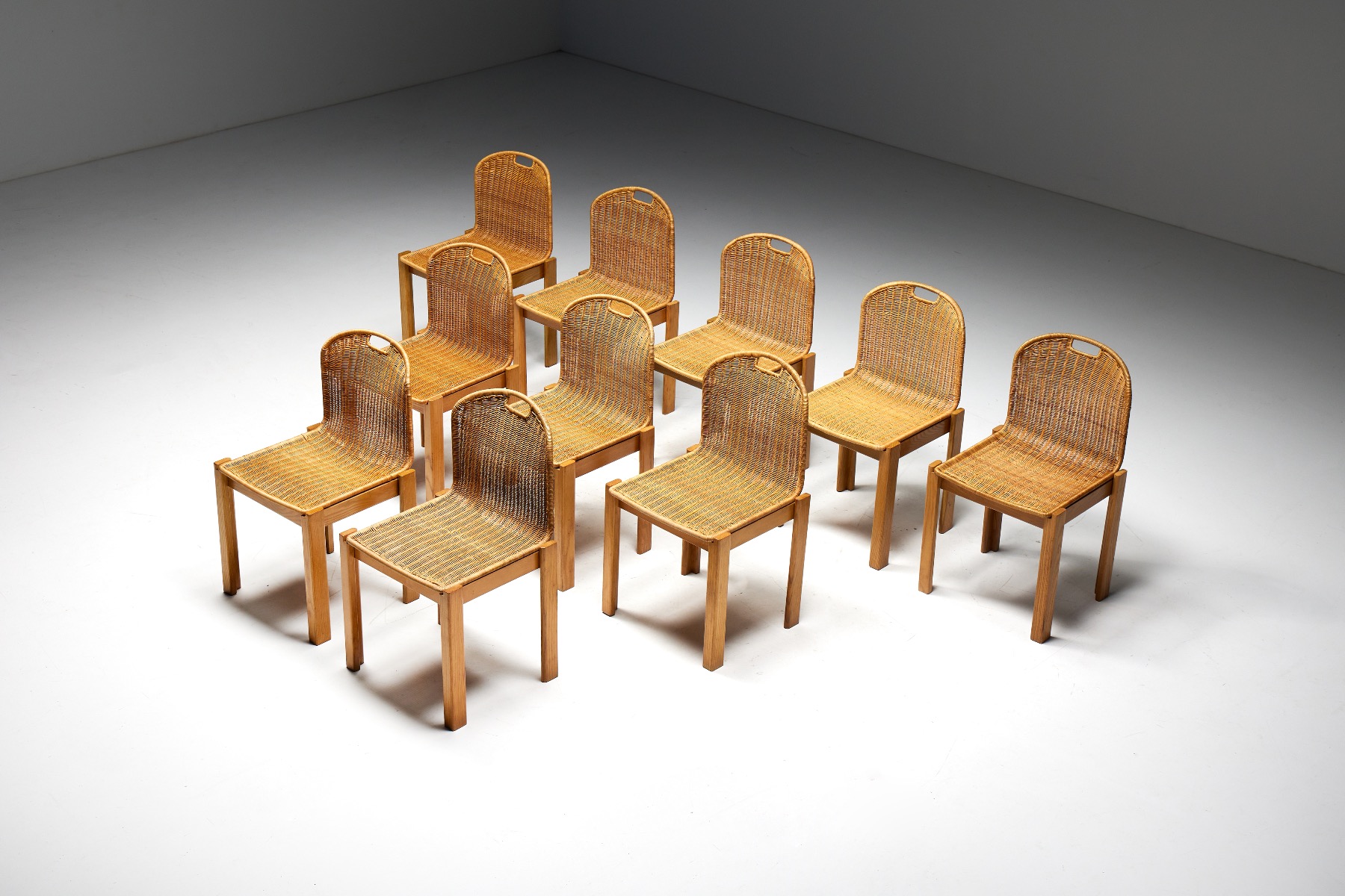 Dining Chairs in the Style of Afra & Tobia Scarpa - 1980s