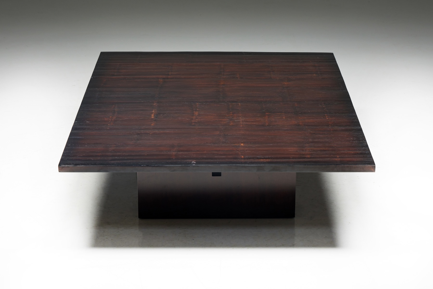 Coffee Table by Axel Vervoordt in Wengé and Bamboo, Belgium, 1980s