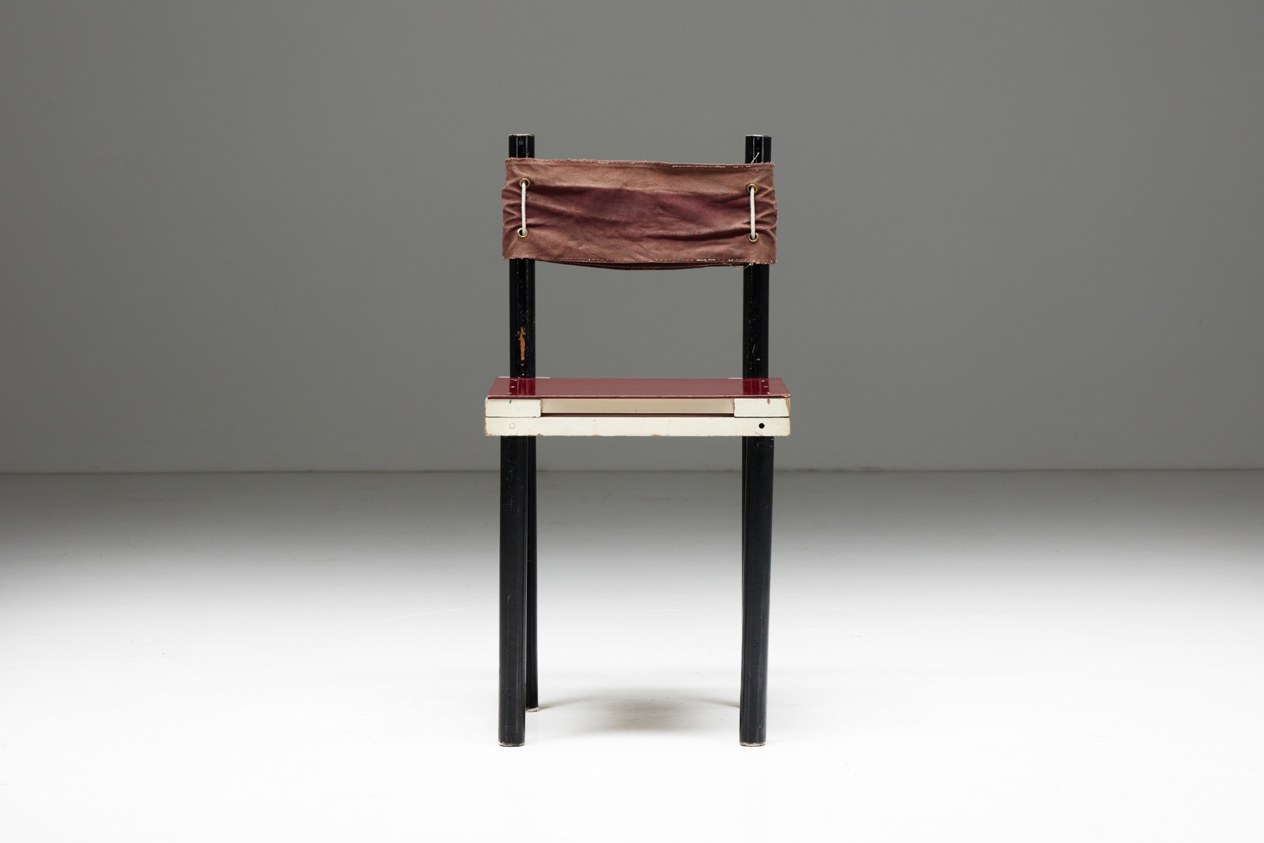 Vintage Dutch Prototype Chair in the Style of Rietveld's Military Chair - 1970s